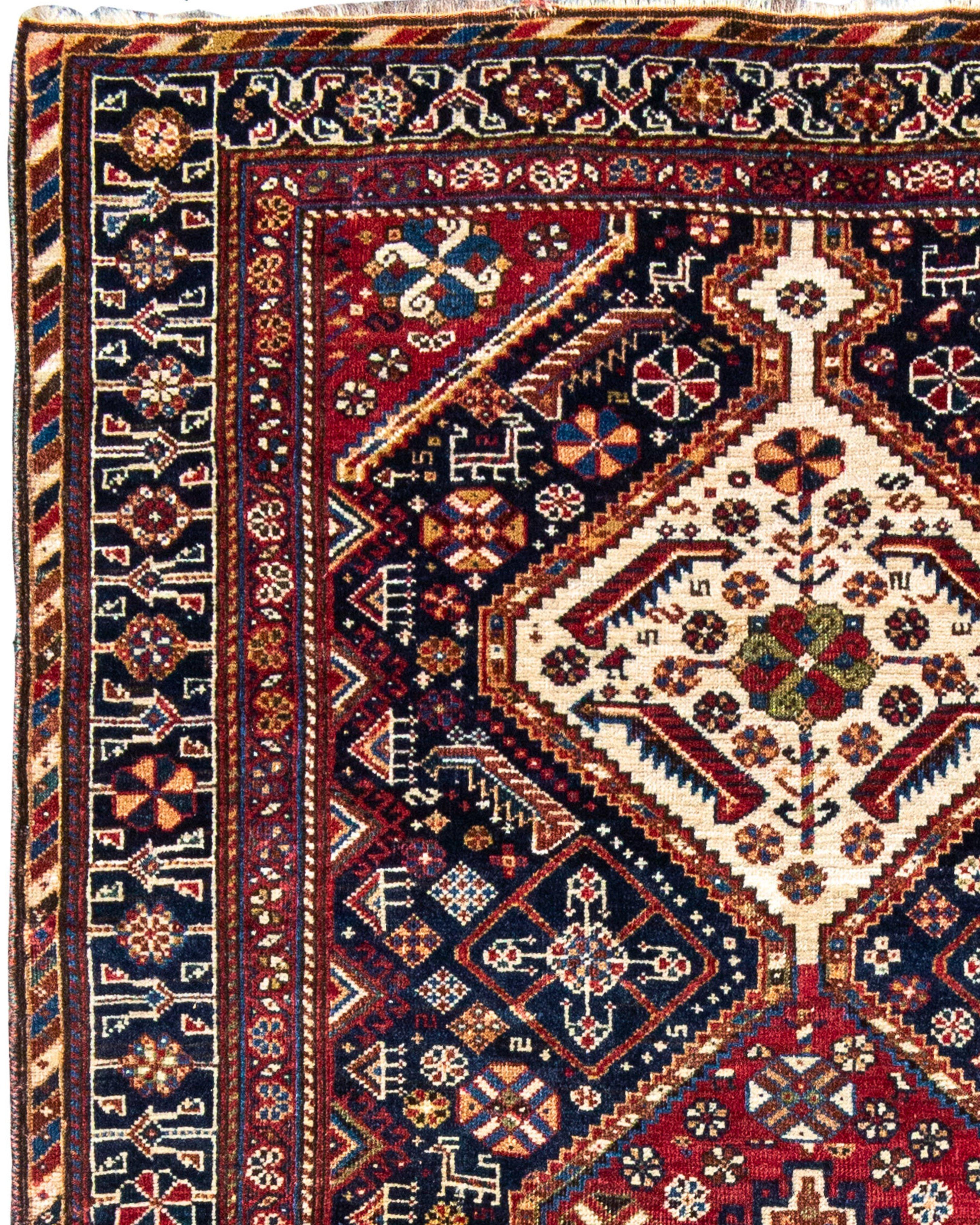 Antique Persian Qashqai Rug, c. 1900 In Good Condition For Sale In San Francisco, CA