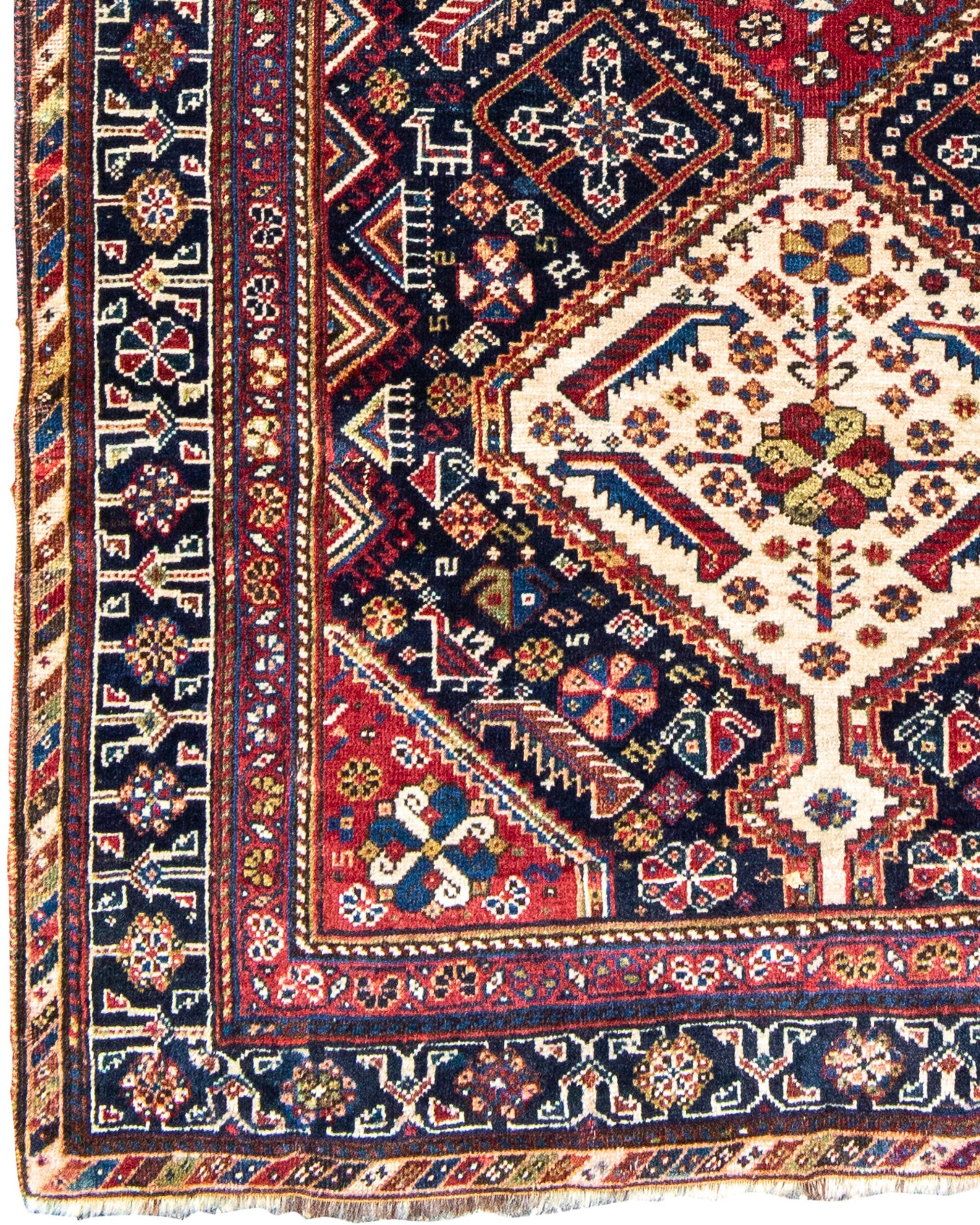 19th Century Antique Persian Qashqai Rug, c. 1900 For Sale