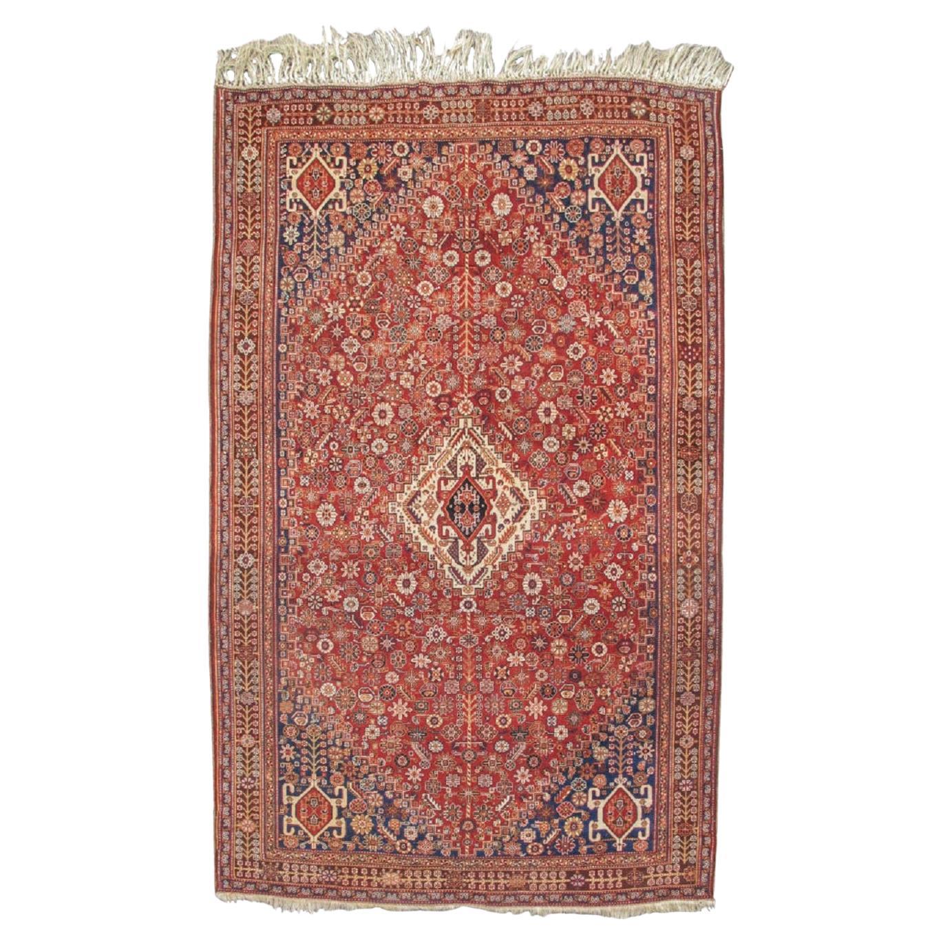 Antique Persian Qashqai Rug, c. 1900 For Sale