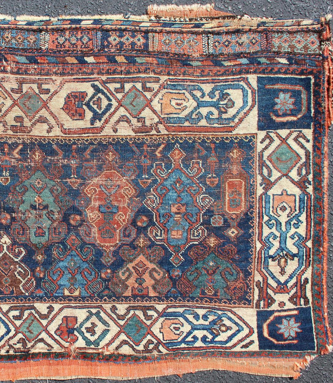 Antique Persian Qashqai Rug In Fair Condition In Atlanta, GA