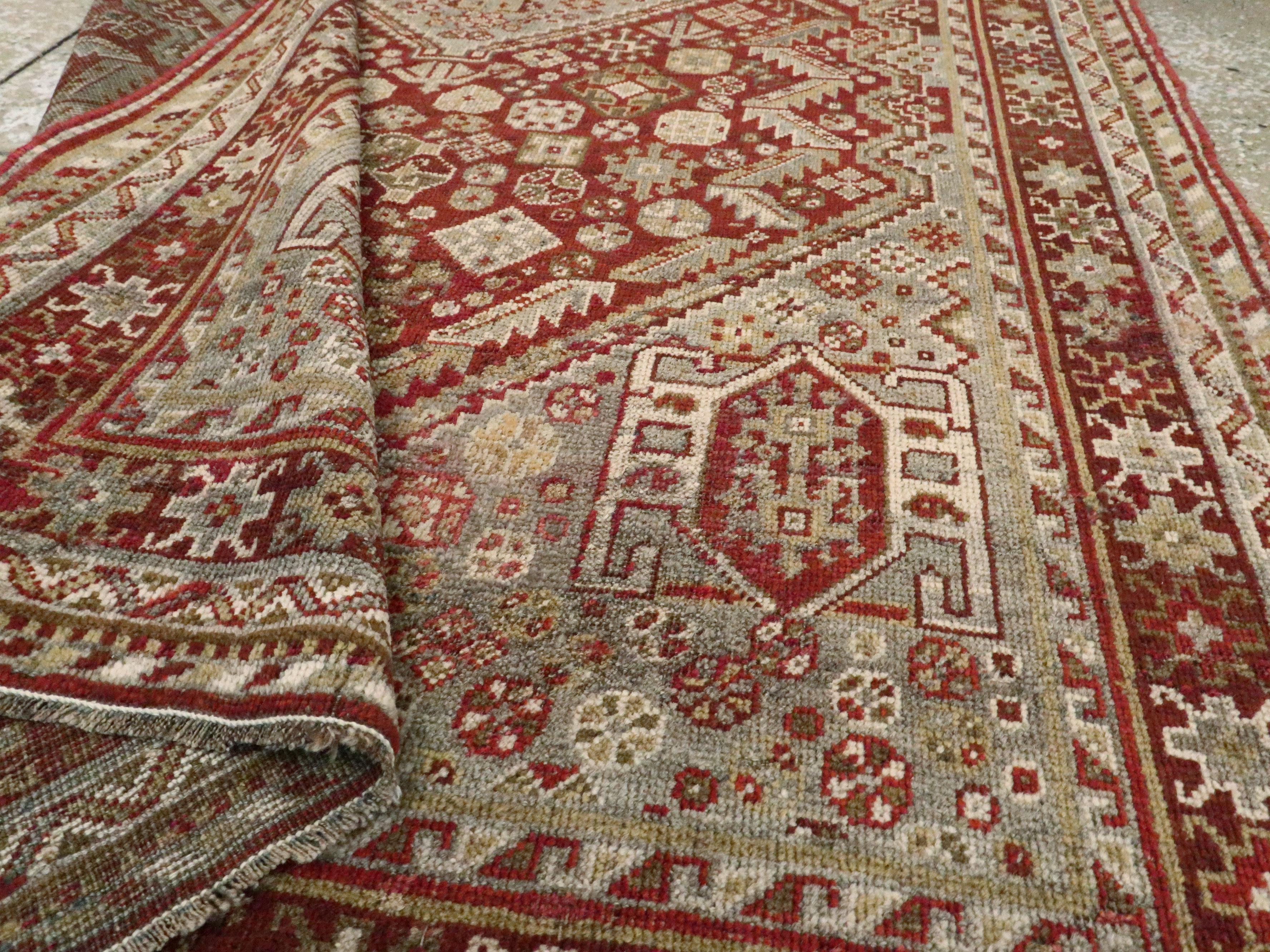 Antique Persian Qashqai Rug For Sale 1