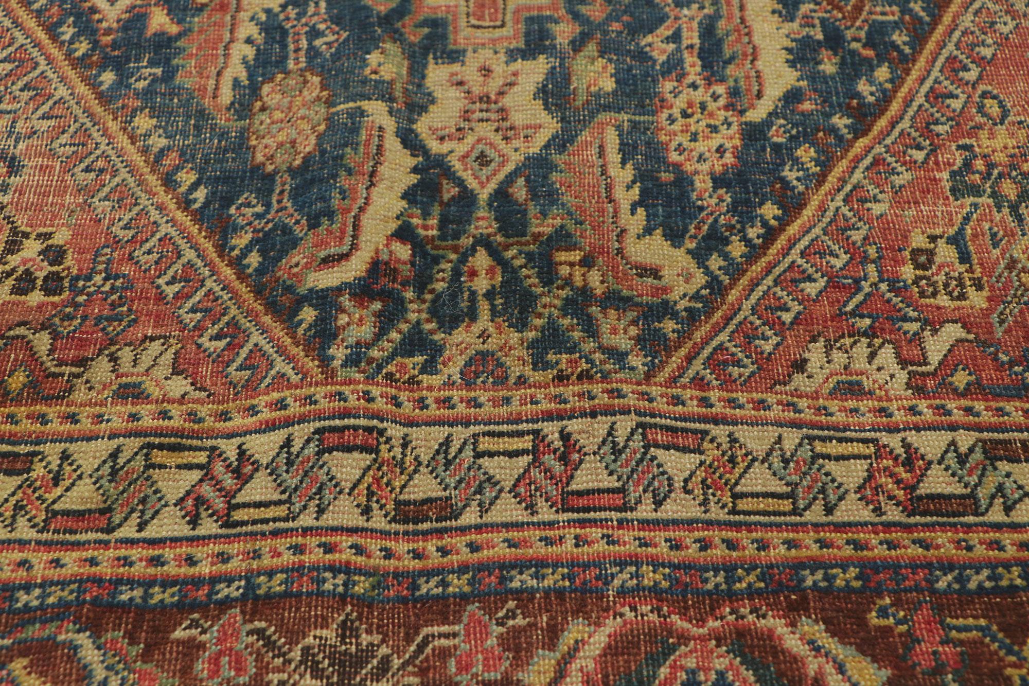 20th Century Late 19th Century Antique Persian Qashqai Rug For Sale