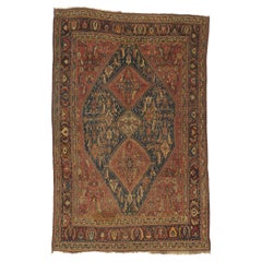 Late 19th Century Antique Persian Qashqai Rug