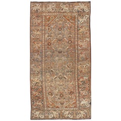 Antique Persian Qashqai Small Gallery Rug with Expansive Sub-Geometric Design