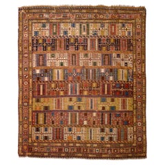 Antique Persian Qashqai Wool Foundation Rug 6’0" x 7’1”