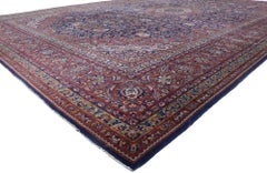 Antique Persian Qazvin Rug with Victorian Style