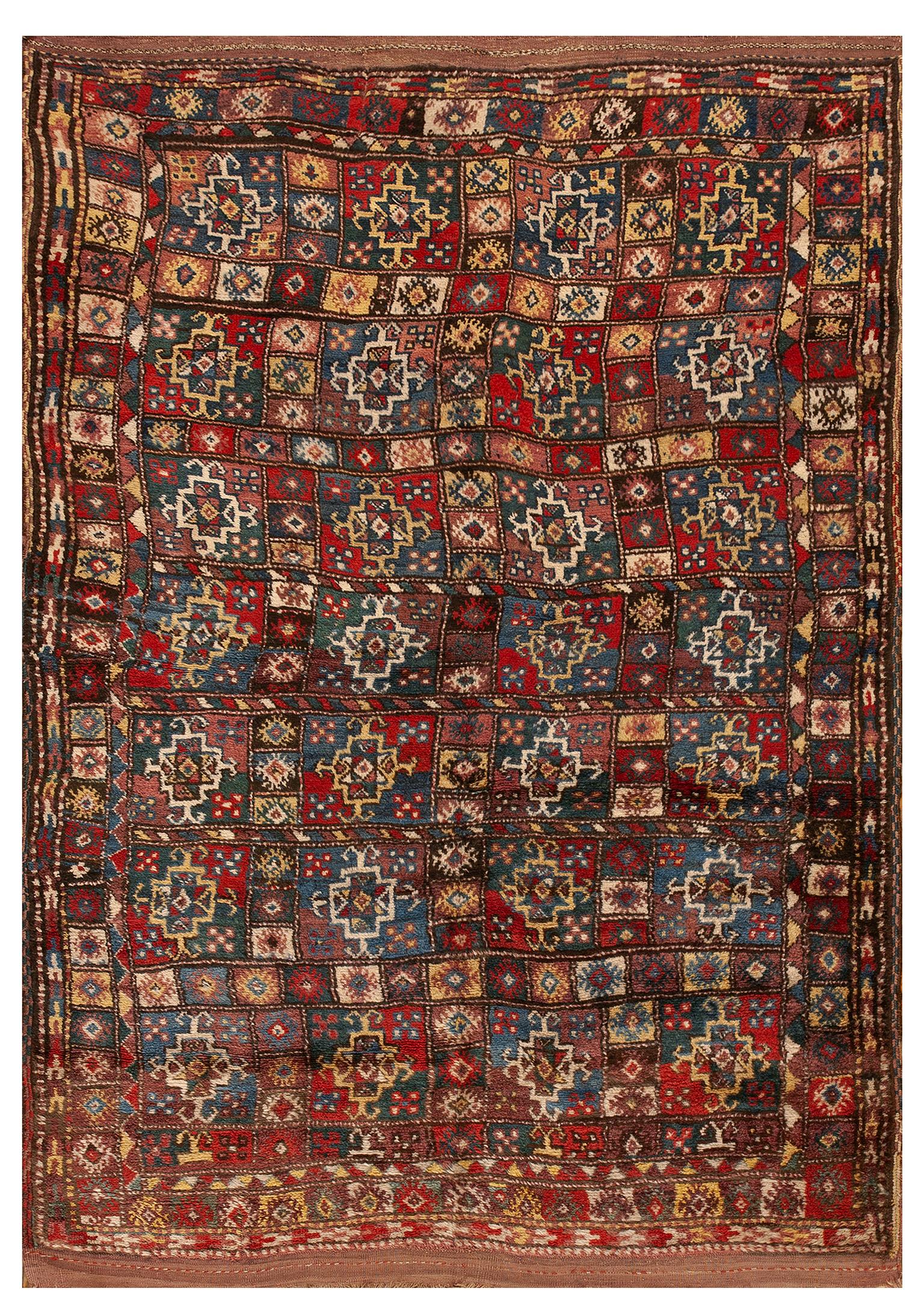 Antique Persian Quchan Rug 5' 4'' x 7' 8'' For Sale