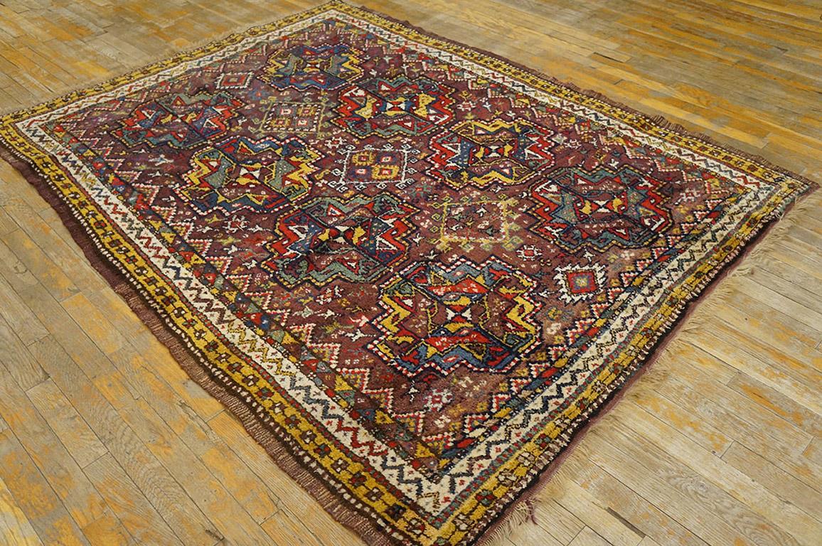 Hand-Knotted Antique Persian Quchan Rug 5' 2