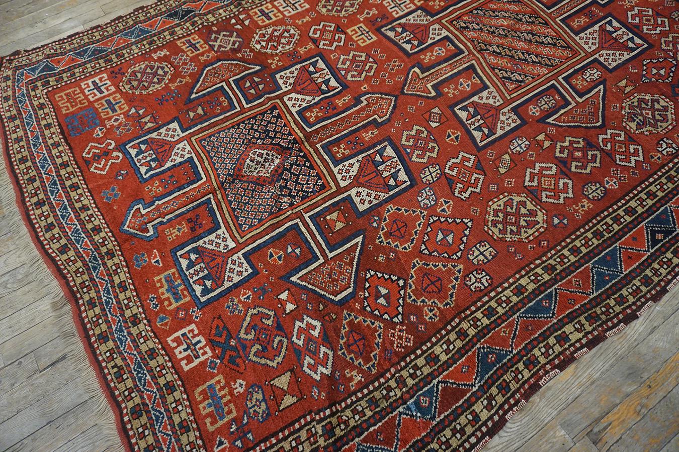 Antique Persian Quchan Tribal Rug 5'6
