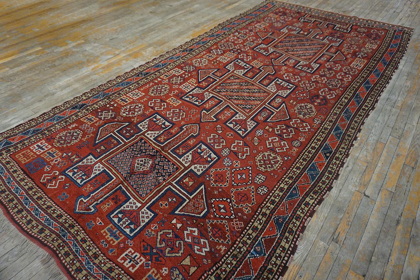 Hand-Knotted Antique Persian Quchan Tribal Rug 5'6
