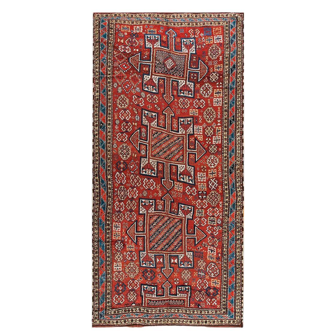 Antique Persian Quchan Tribal Rug 5'6"x 11'8"  For Sale