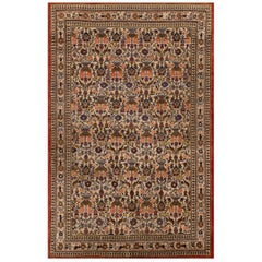 Antiker persischer Qum-Teppich 3' 5'' x 5' 3''