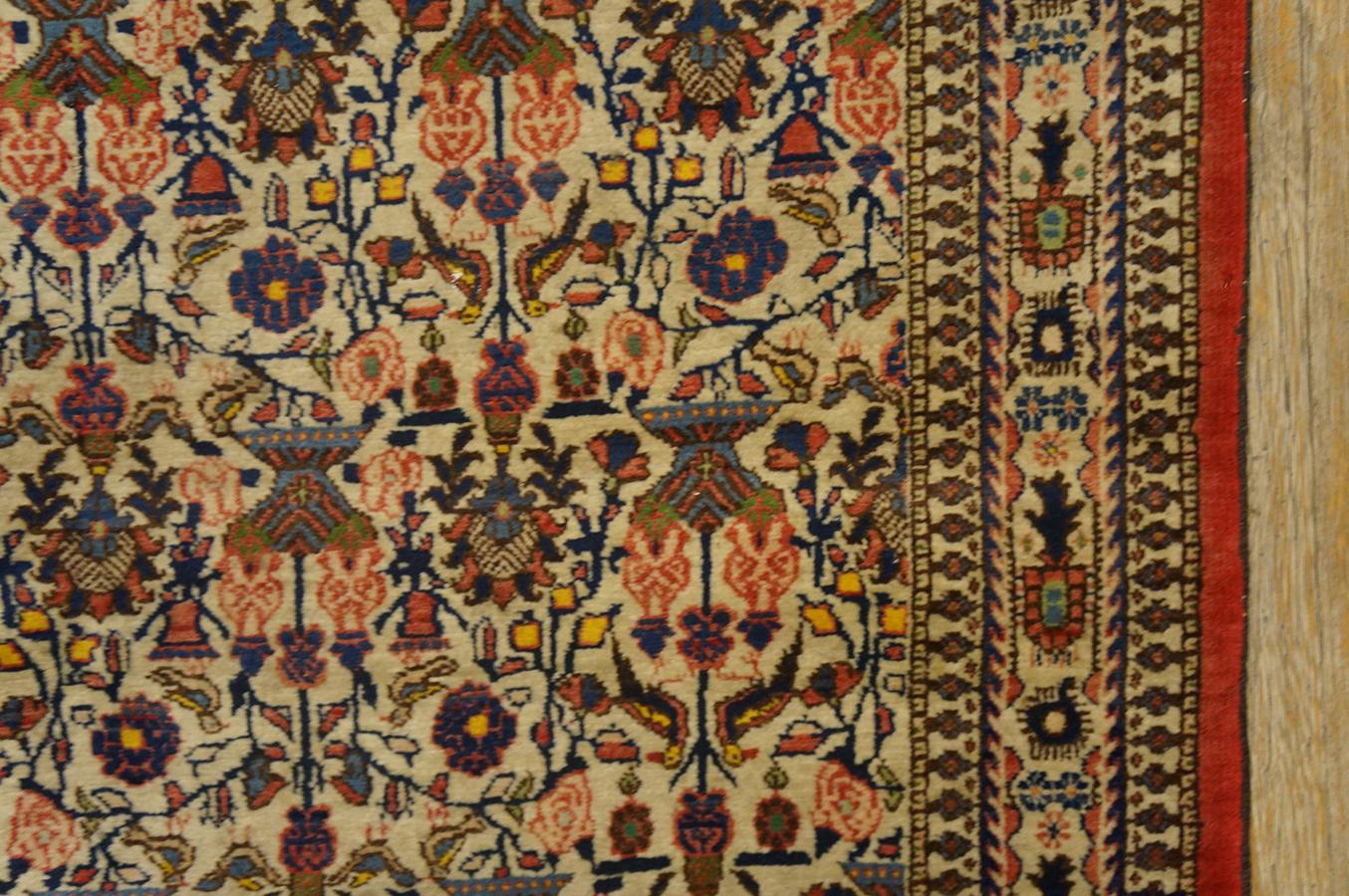 Antique Persian Qum Rug 3' 5'' x 5' 3'' In Good Condition For Sale In New York, NY