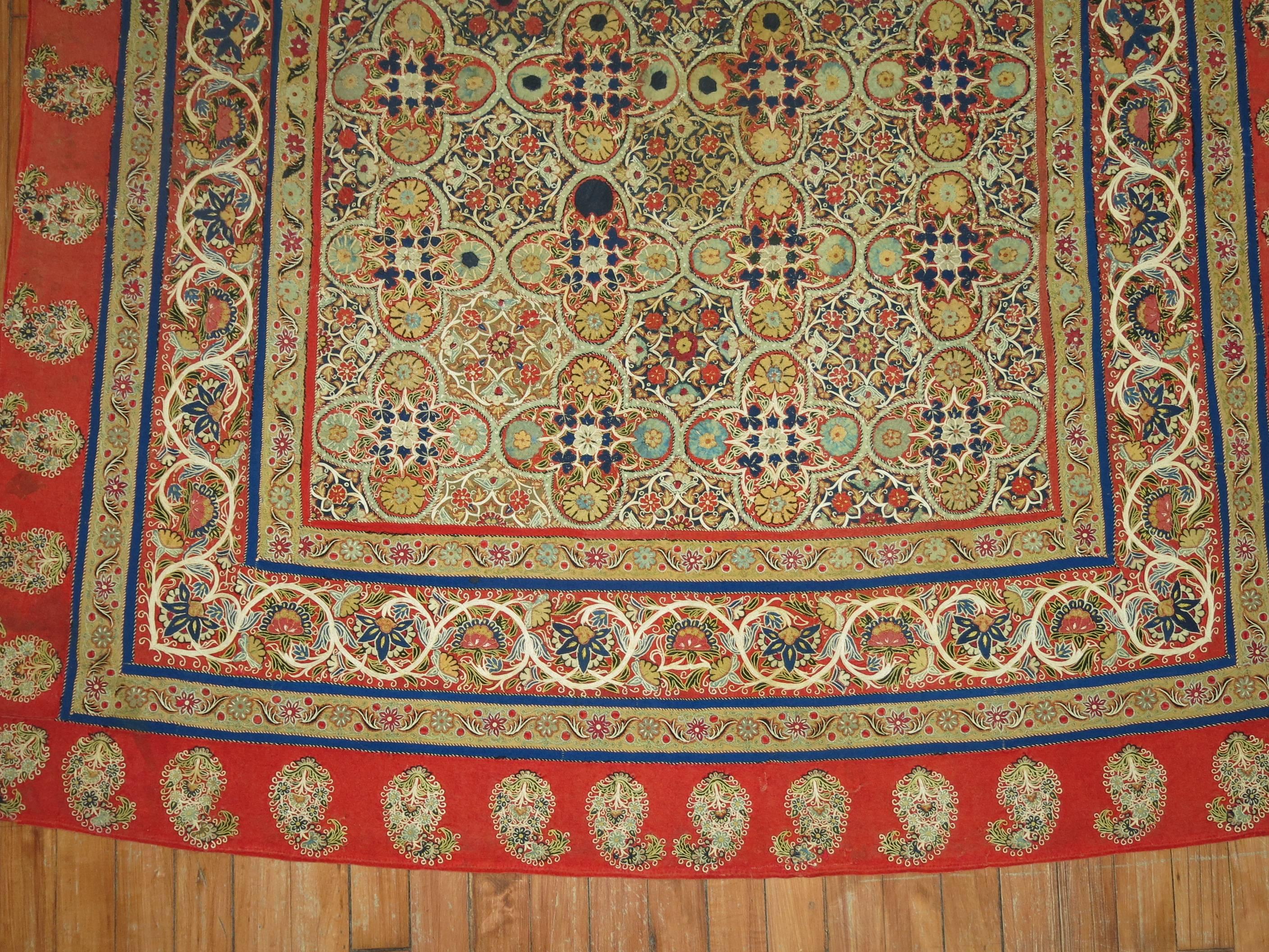 Antique Persian Rashti ‘Rascht’ Embroidery, 19th Century For Sale 2