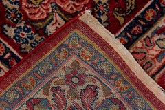 Antique Persian Red Sarouk Rug, Allover Field, Circa 1940s