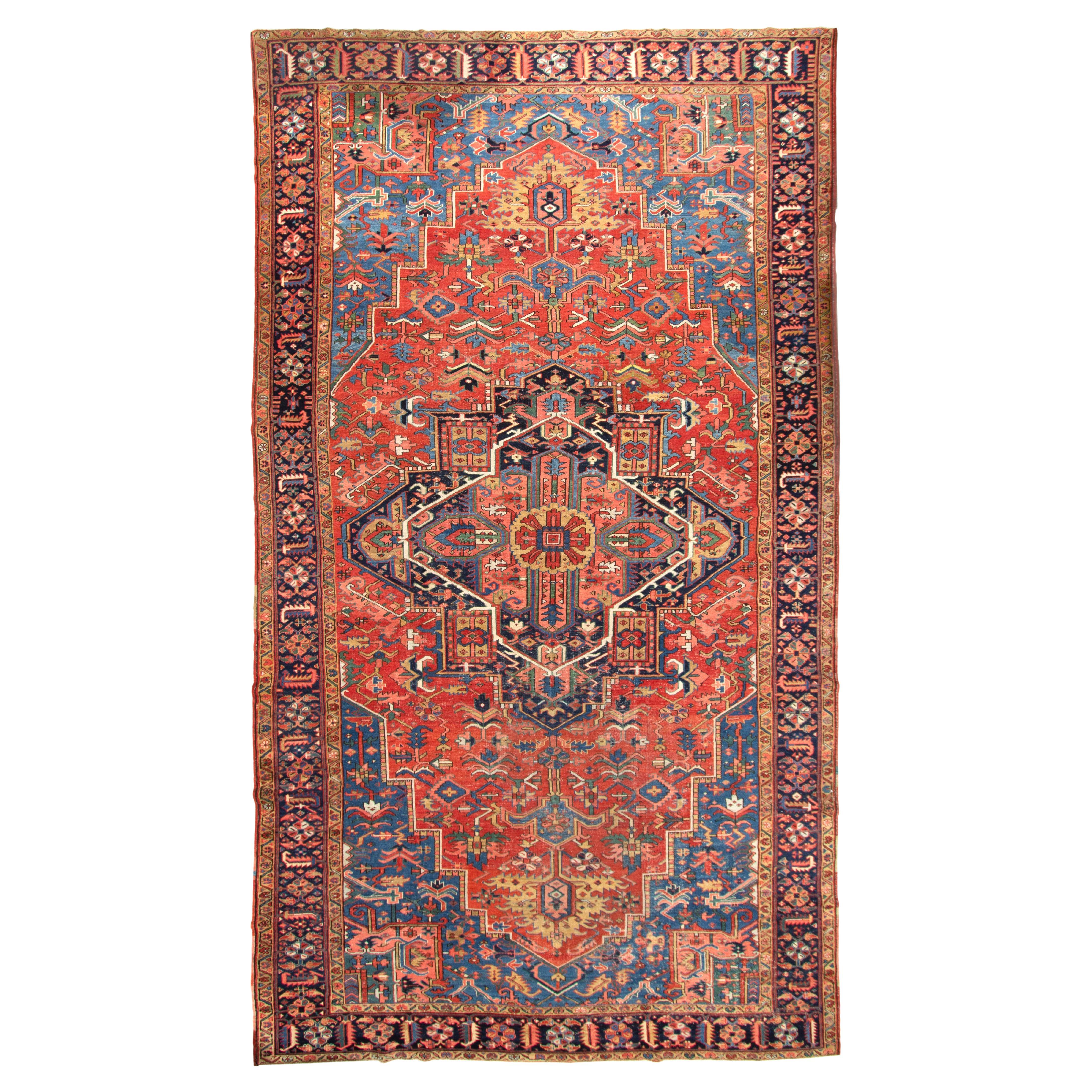 Tapis persan antique Serapi rouge 10
9 X 19
1