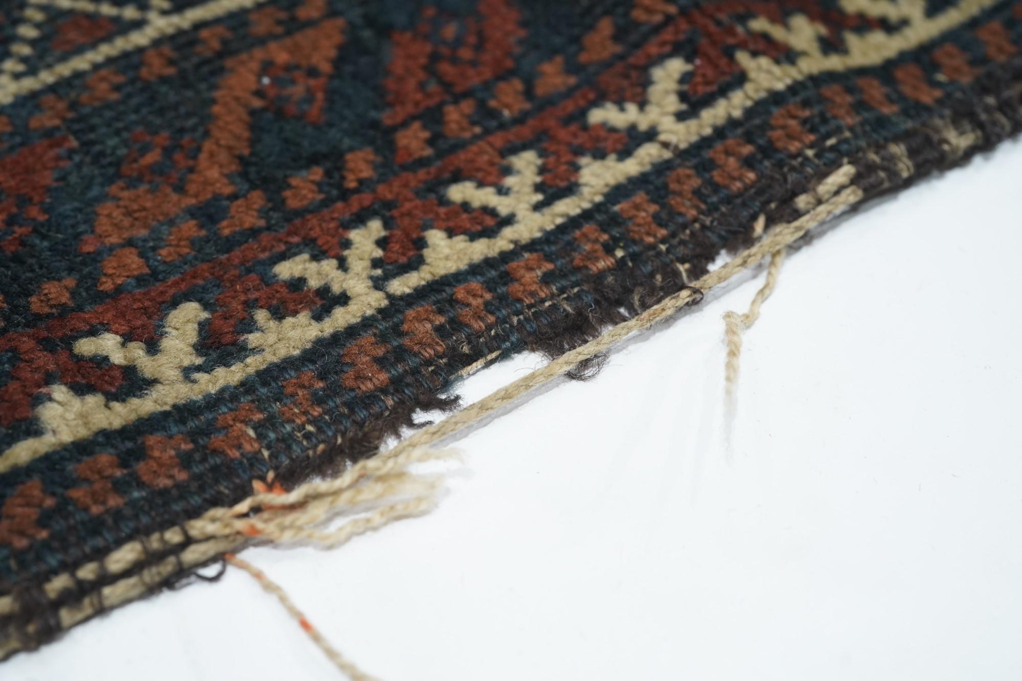Early 20th Century Antique Persian Balouch Tribal Rug  For Sale