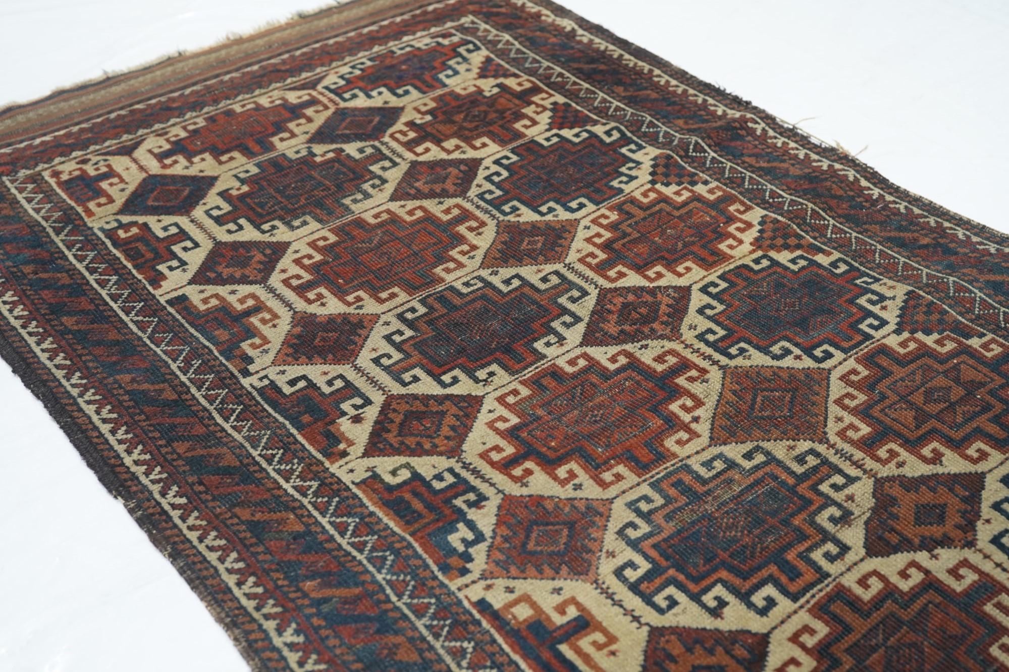 Antique Persian Balouch Tribal Rug  For Sale 2