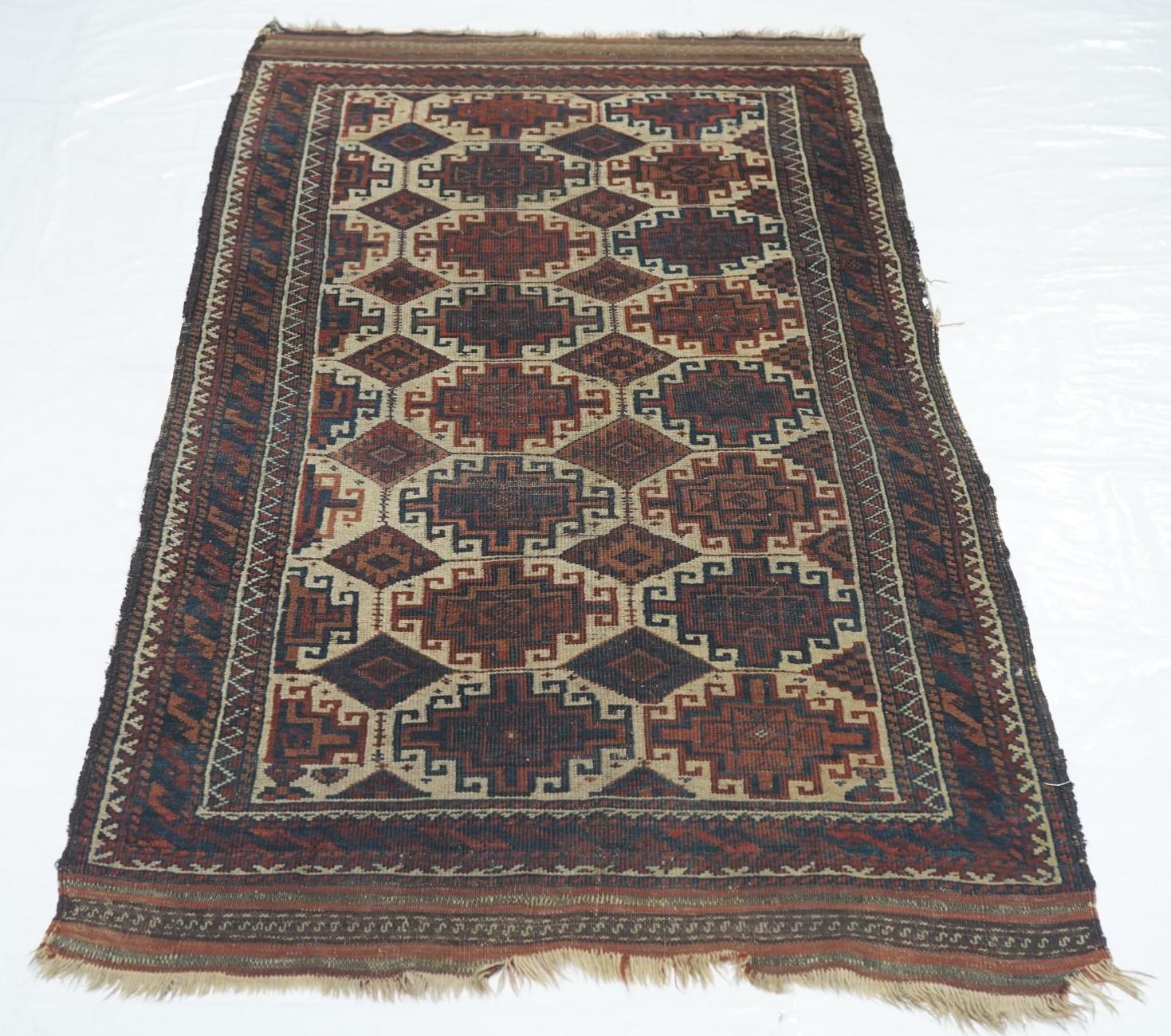Antique Persian Balouch Tribal Rug  For Sale 3