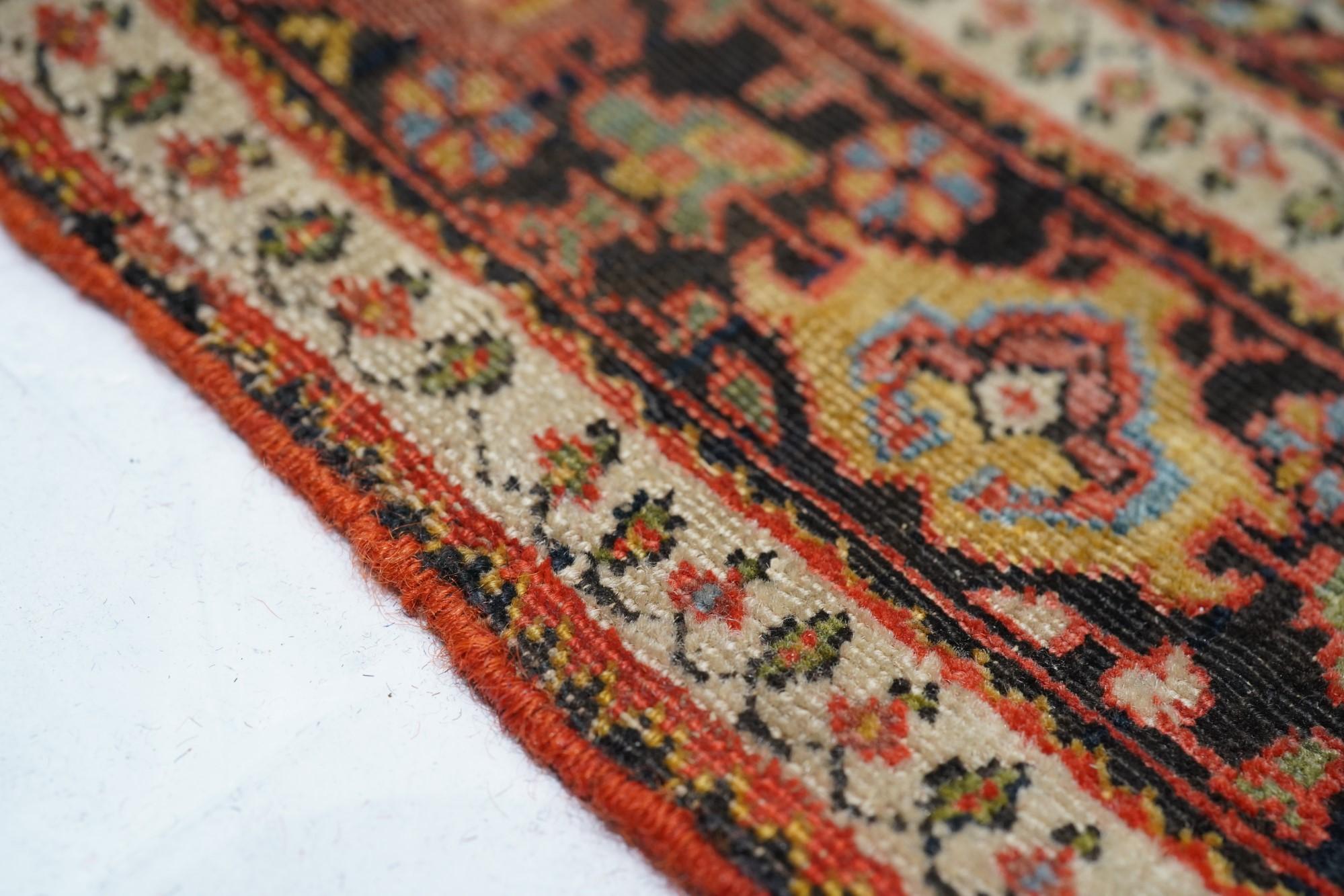 Late 19th Century Antique Persian Farahan Rug  For Sale