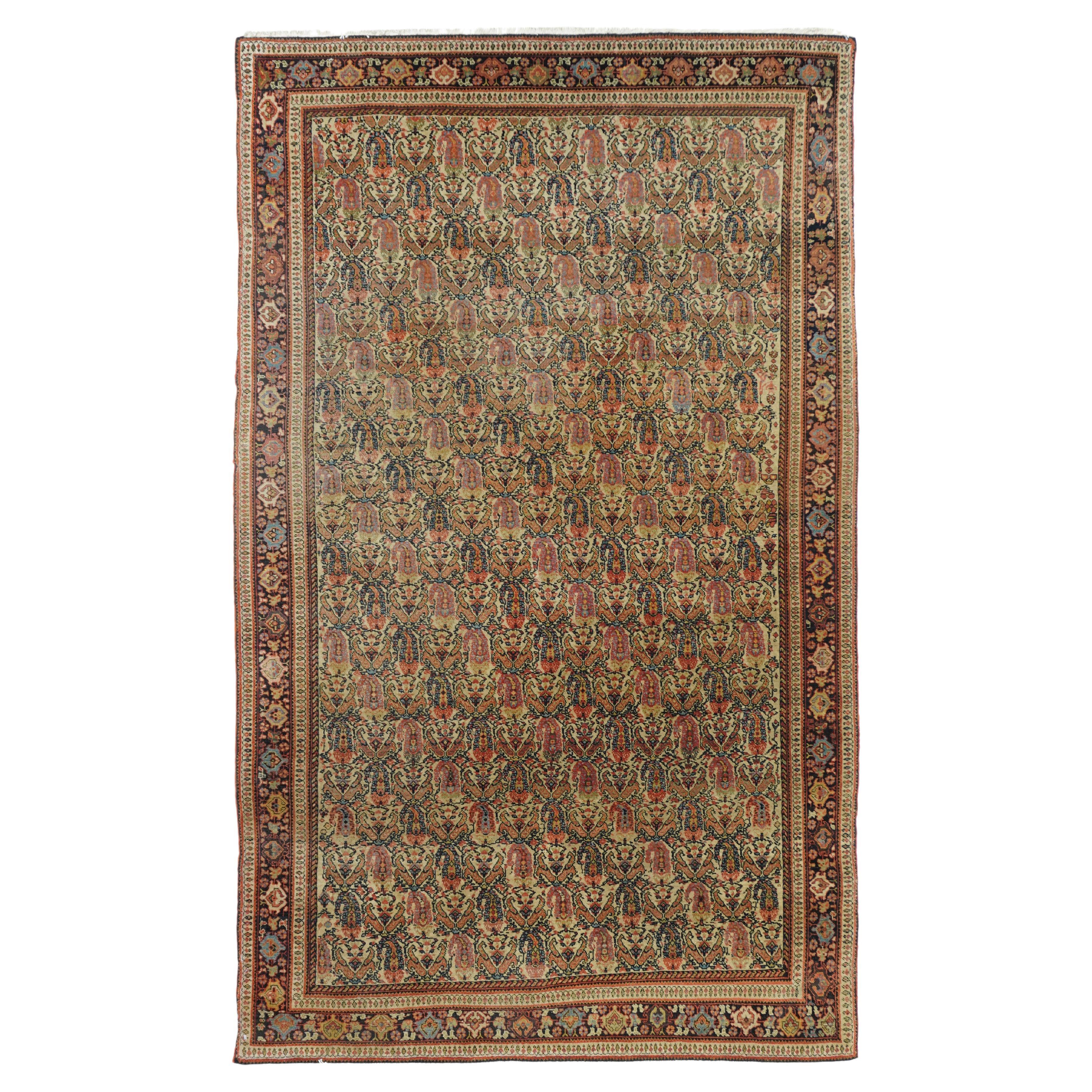Antique Persian Farahan Rug  For Sale