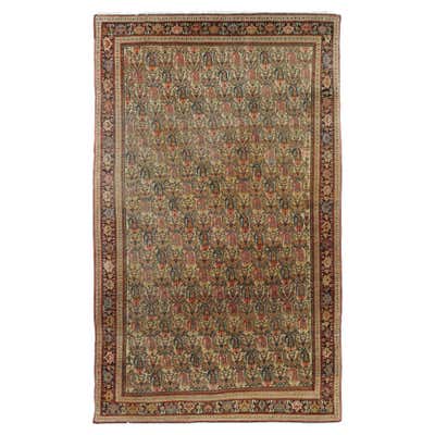 Square Antique Persian Farahan Rug For Sale at 1stDibs