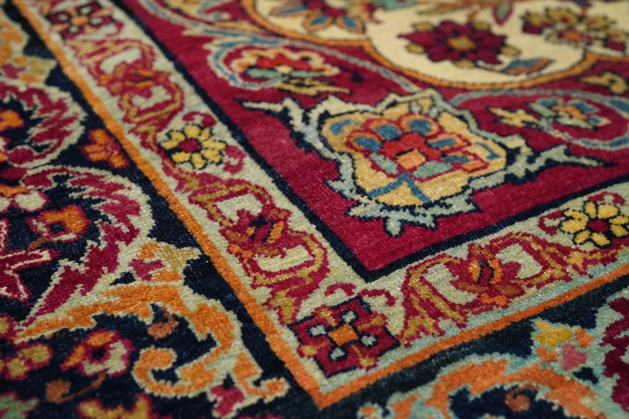 Antique Persian Kerman Lavar Rug  For Sale 1