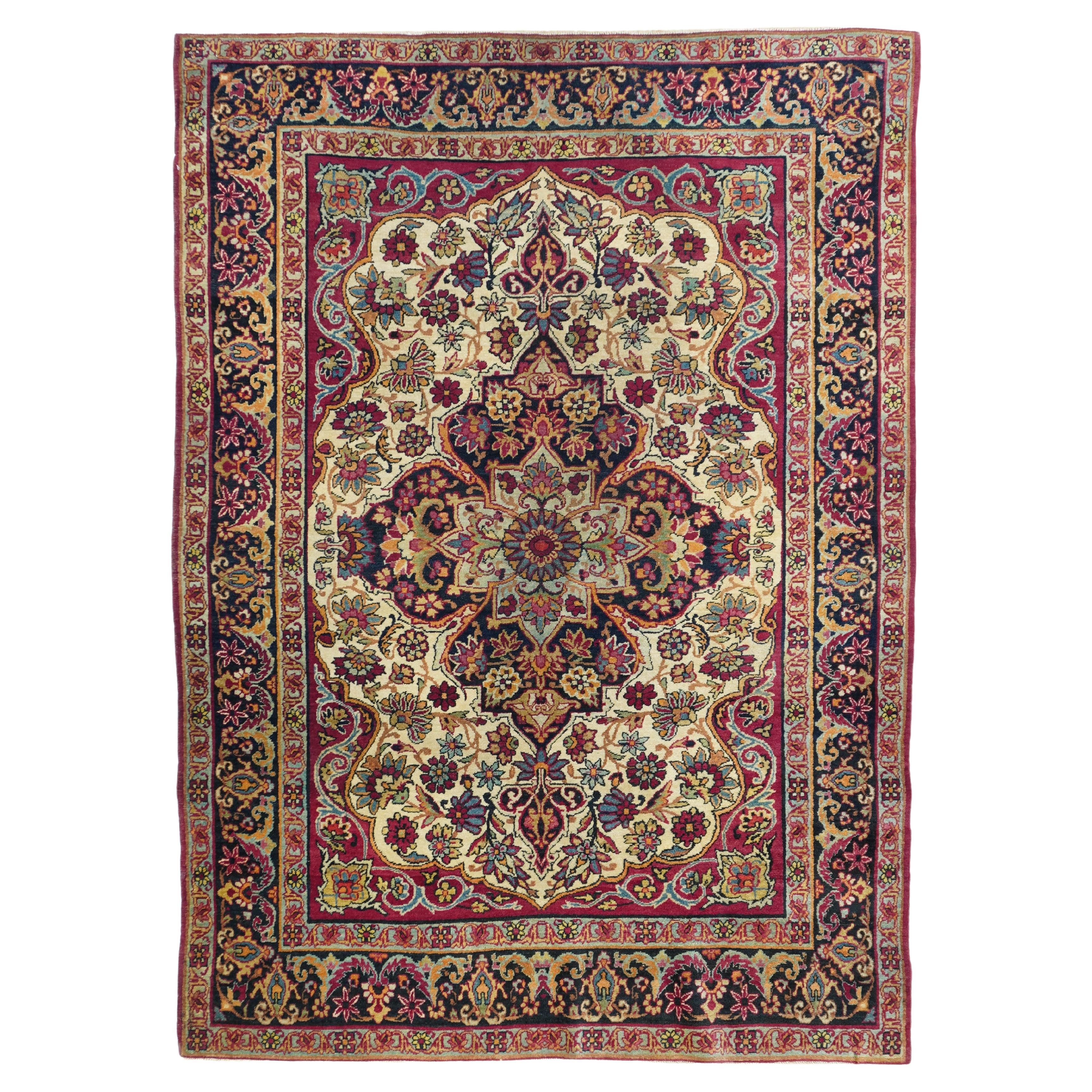 Antique Persian Kerman Lavar Rug  For Sale