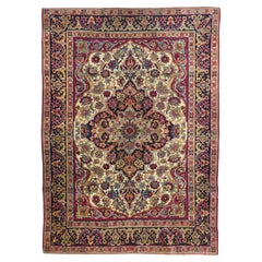 Antique Persian Kerman Lavar Rug 