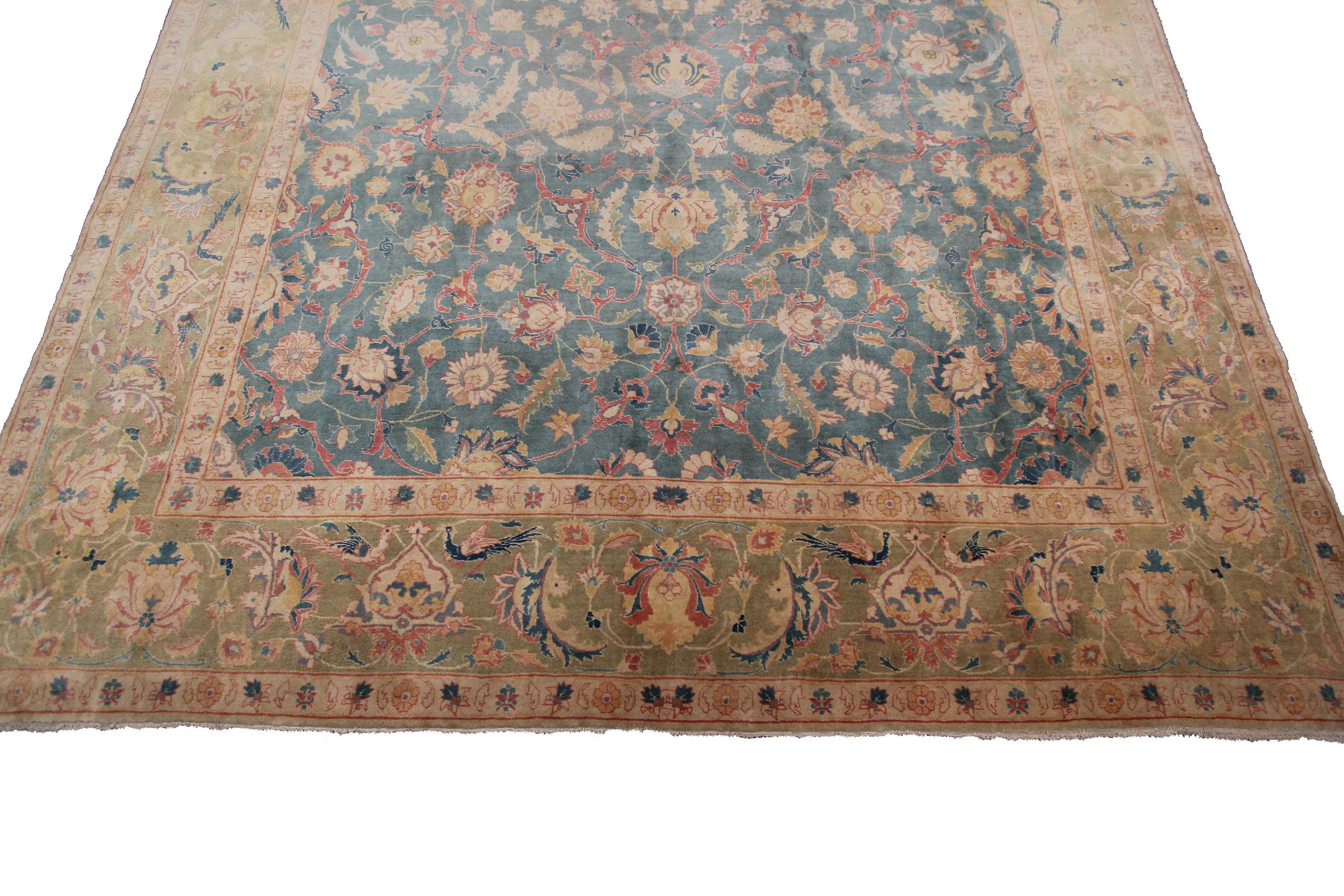 Antique Persian Rug Antique Persian Tabriz Rug Geometric Overall Allover For Sale 5