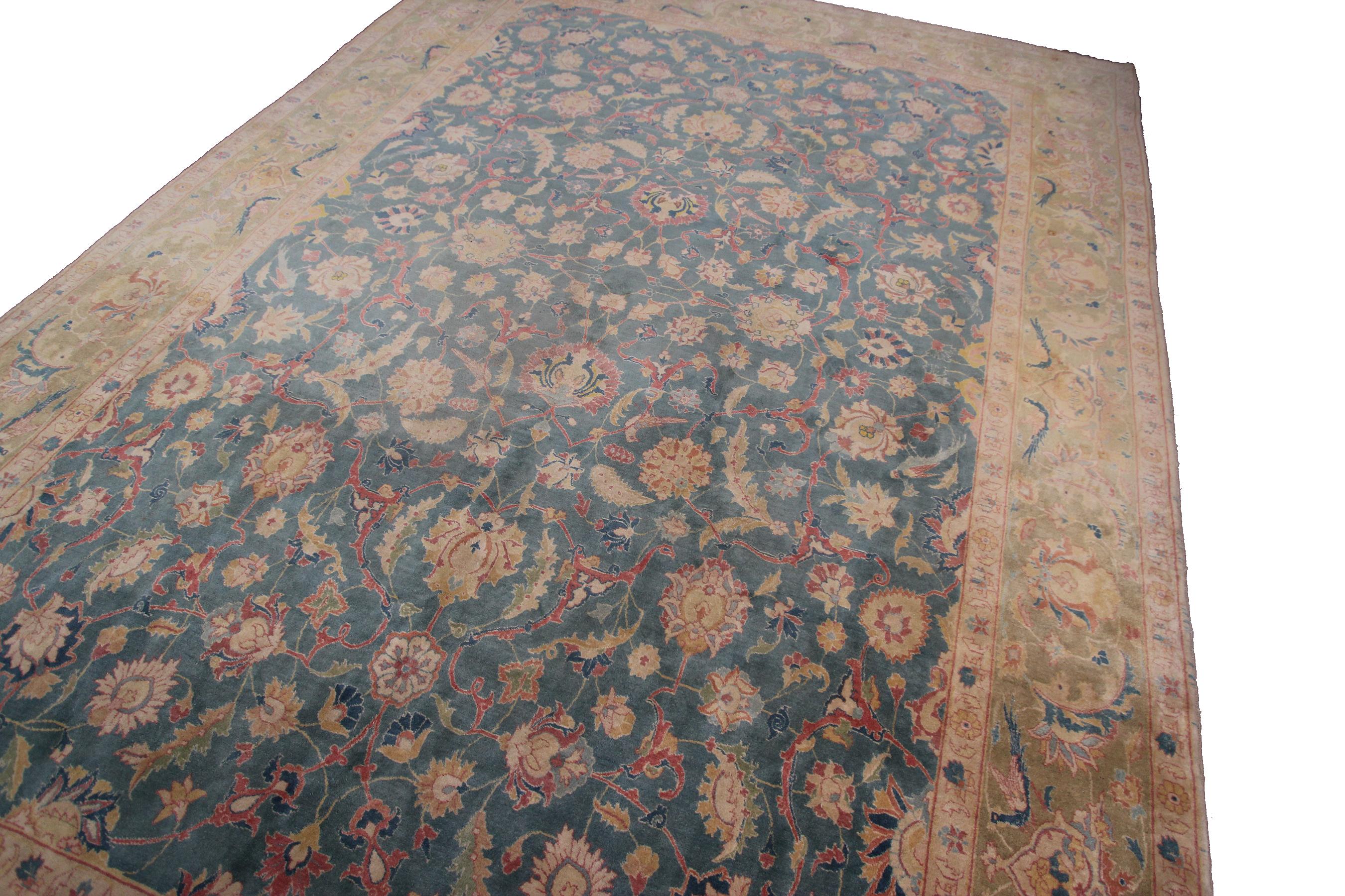 Antique Persian Rug Antique Persian Tabriz Rug Geometric Overall Allover For Sale 6