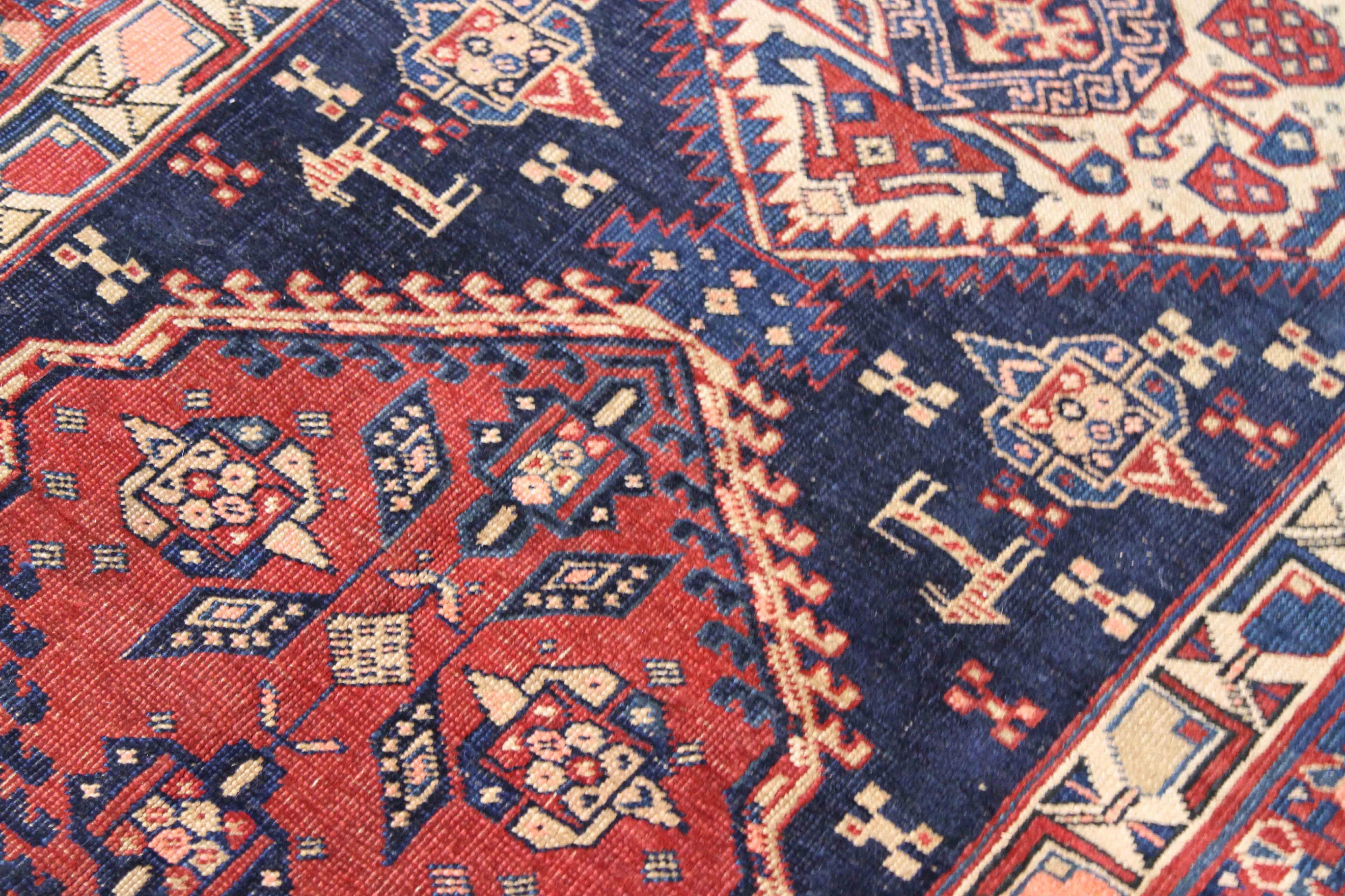 Hand-Knotted Antique Persian Rug Azerbaijan Design with Magnificent Jewel Patterns circa 1900 For Sale