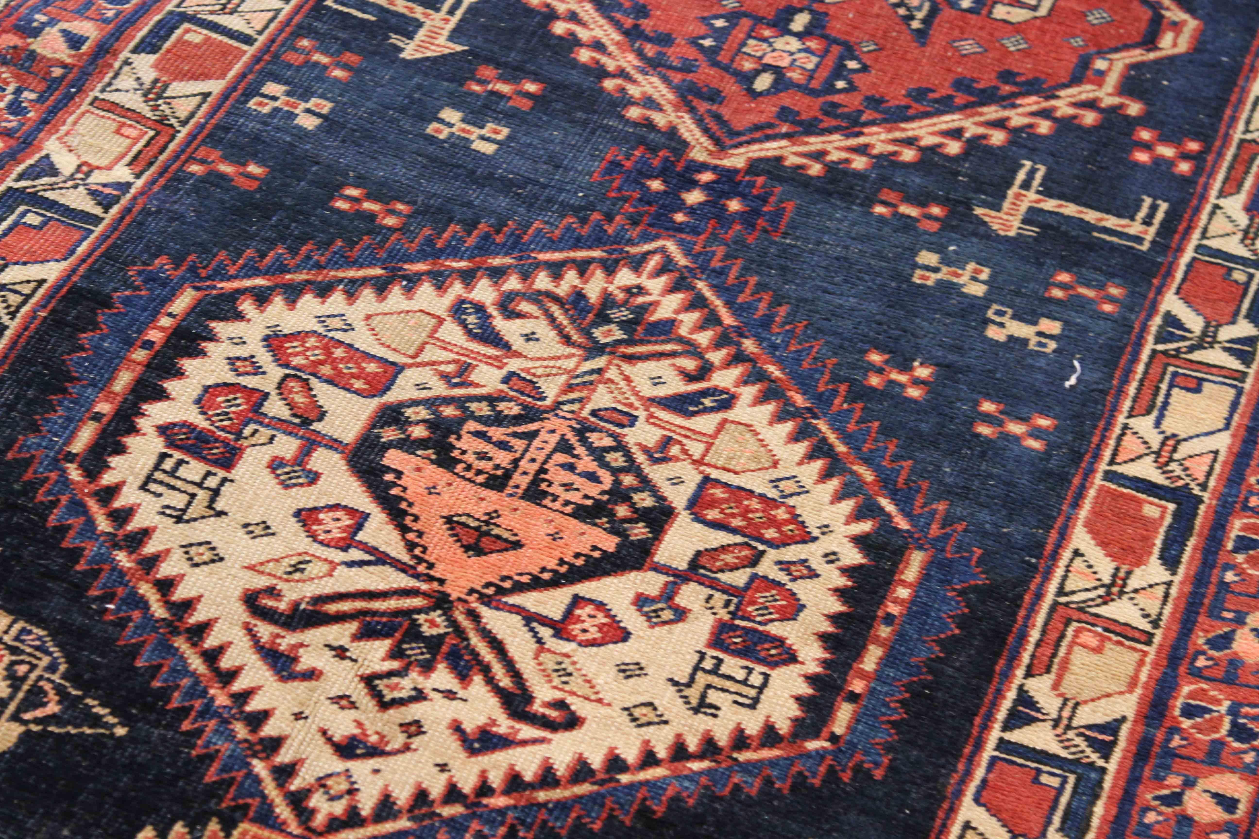Antique Persian Rug Azerbaijan Design with Magnificent Jewel Patterns circa 1900 In Excellent Condition For Sale In Dallas, TX