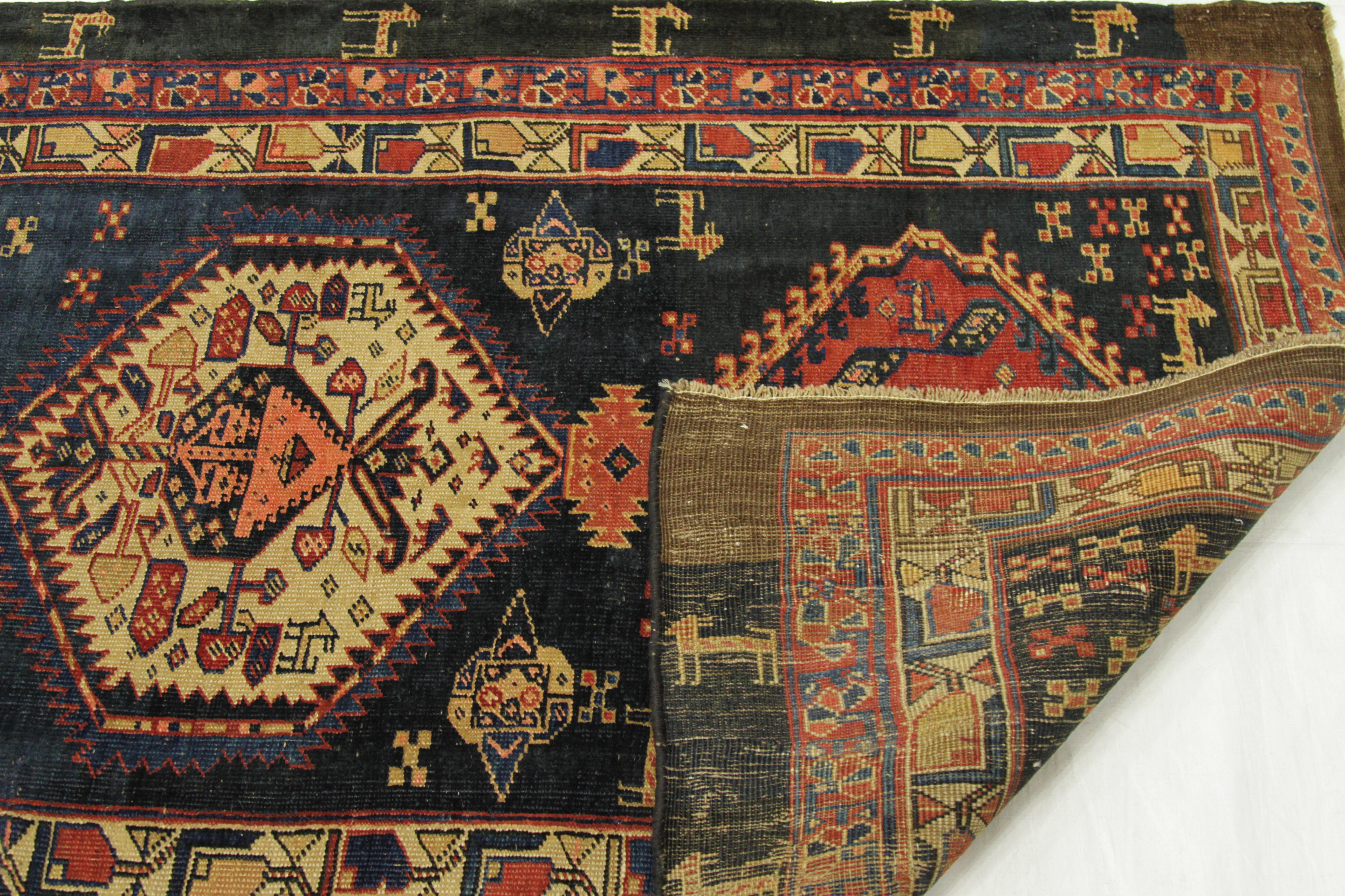 Antique Persian Rug Azerbaijan Design with Magnificent Jewel Patterns circa 1900 For Sale 1