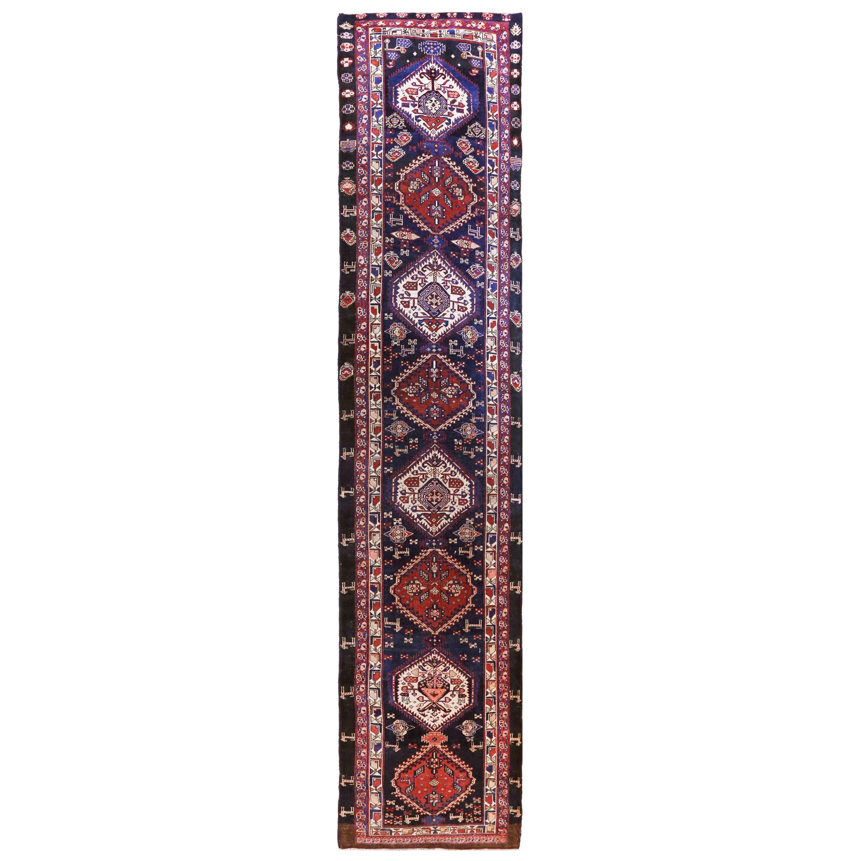 Antique Persian Rug Azerbaijan Design with Magnificent Jewel Patterns circa 1900