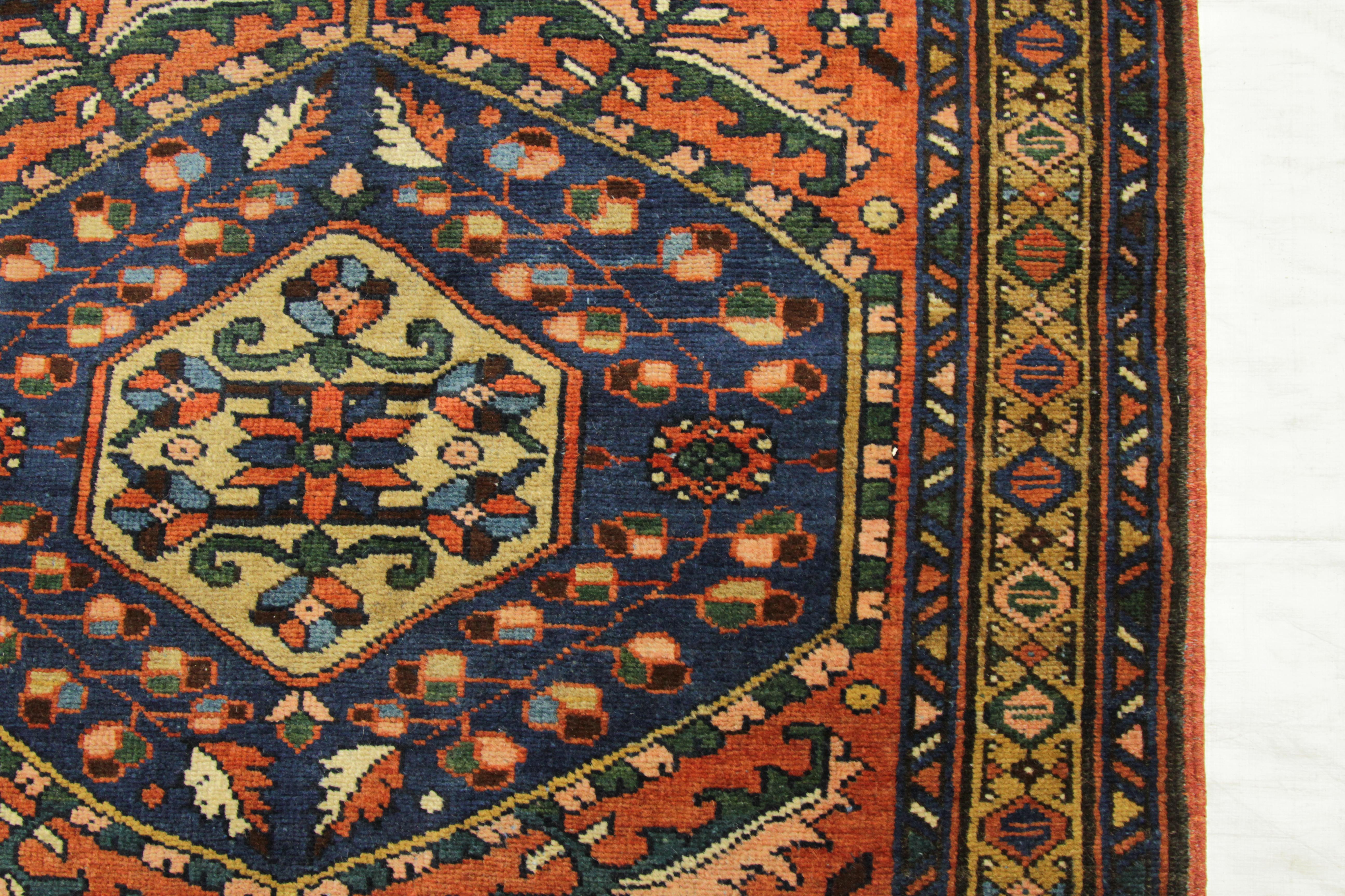 Antique Persian Rug Azerbaijan Design with Nature-Inspired Patterns, circa 1960s For Sale 3