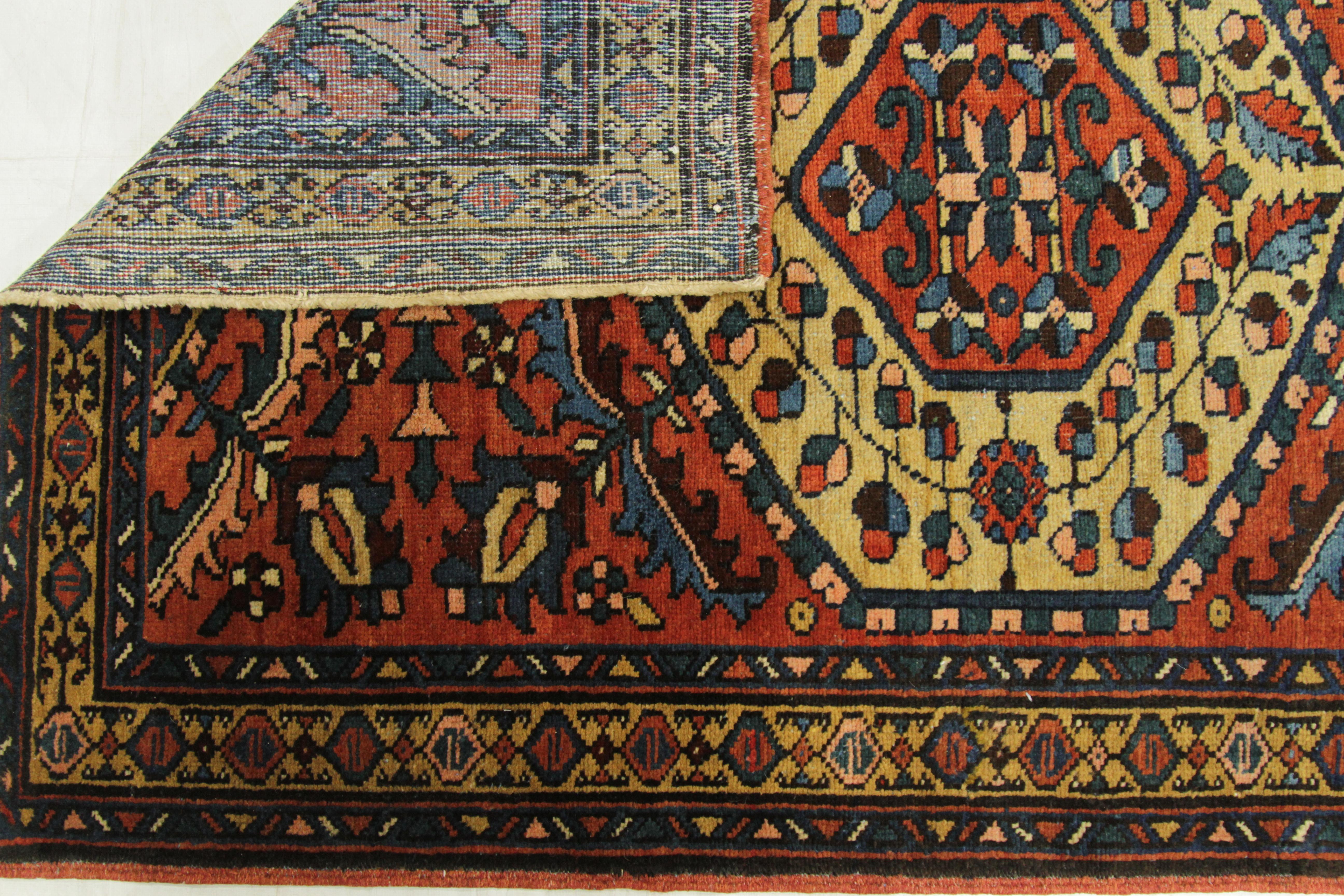Antique Persian Rug Azerbaijan Design with Nature-Inspired Patterns, circa 1960s For Sale 1