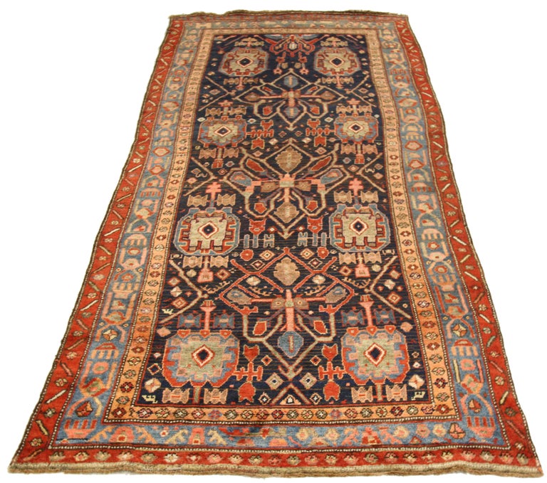 Antique Persian Rug Bijar Design with Prolific Tribal ...