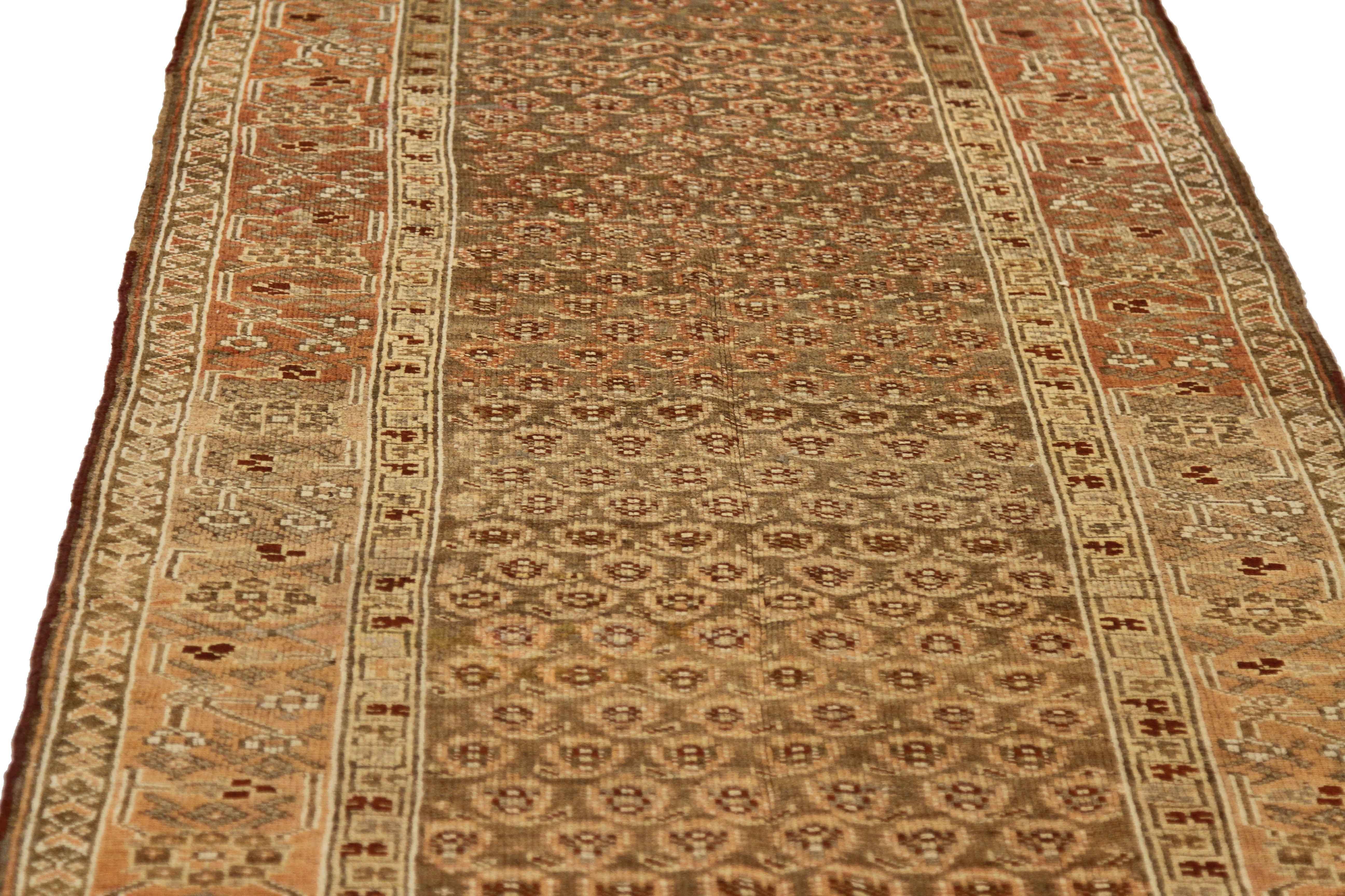 Hand-Knotted Antique Persian Rug Bijar Style with Elegant Native Patterns, circa 1920s For Sale