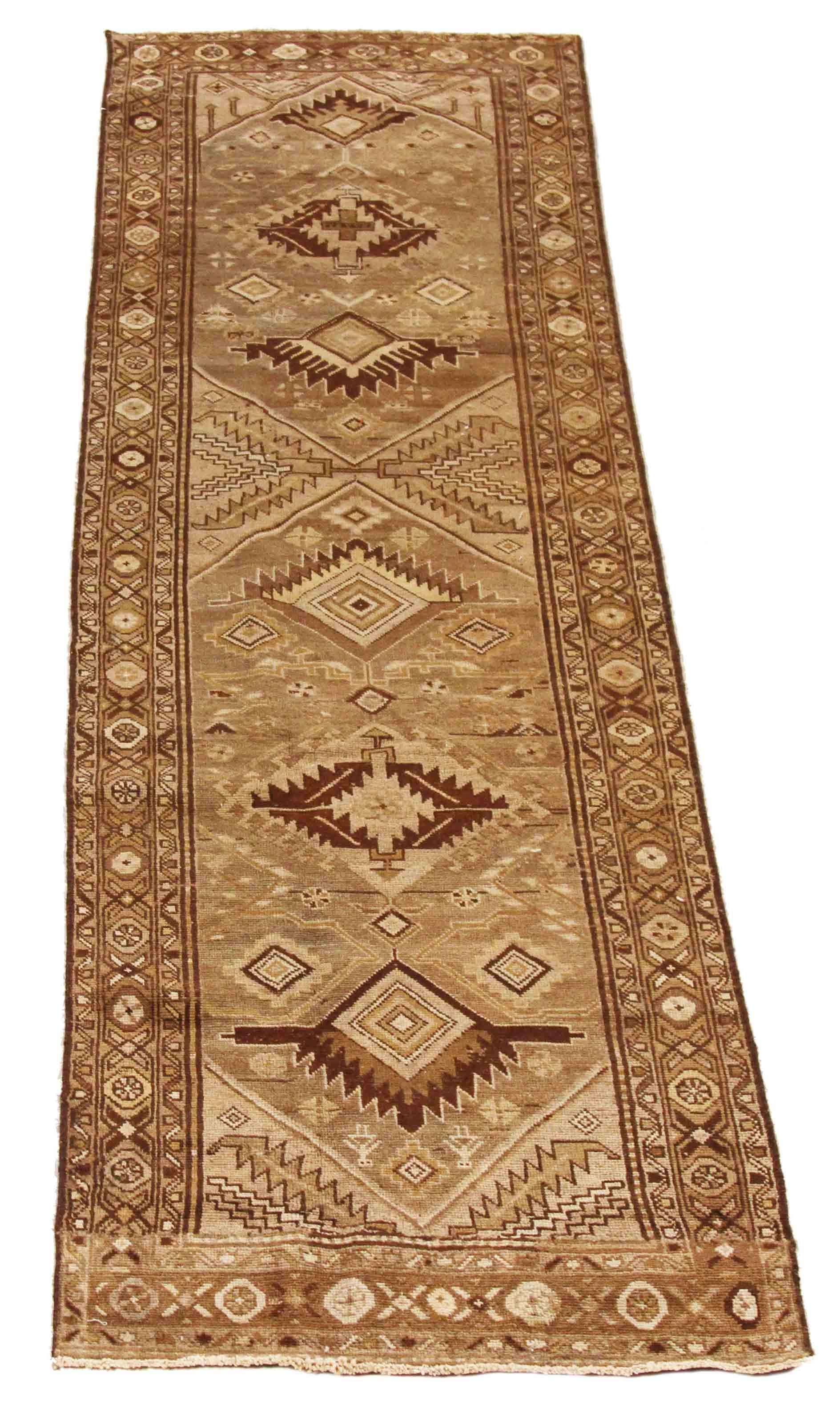 Mid-20th Century Antique Persian Rug from the 1930s in Captivating Geometric Azerbaijan Design For Sale
