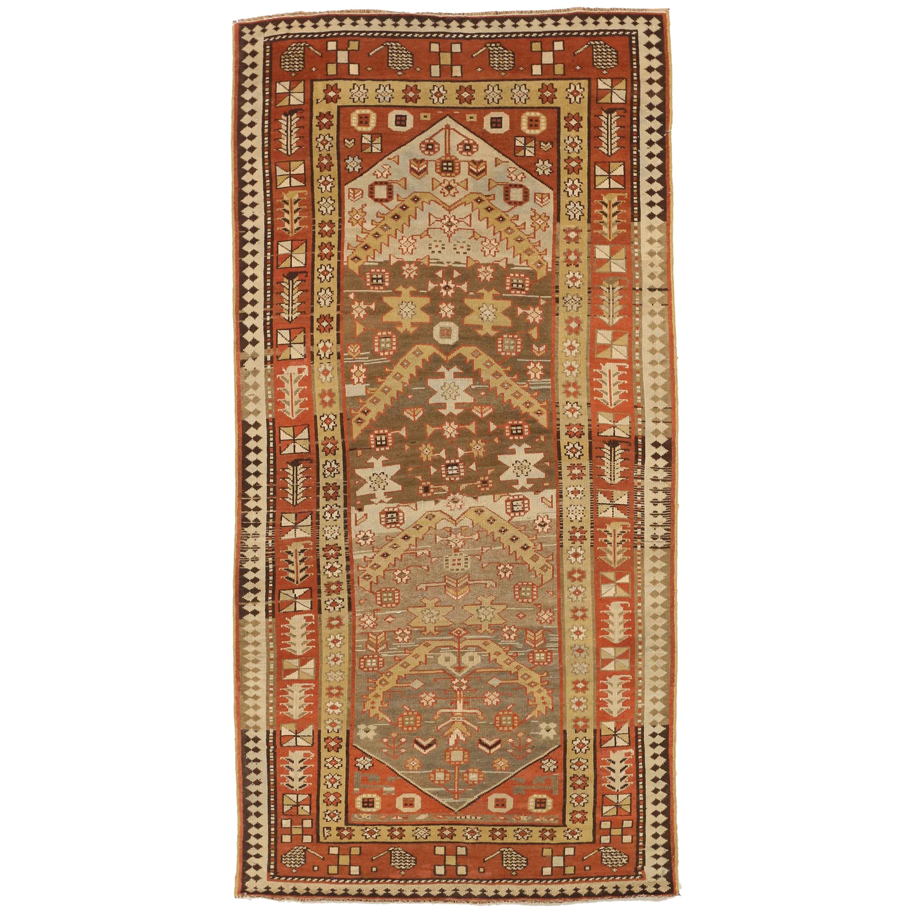 Antique Persian Rug Ghafghaz Style with Ancient Tribal Design, circa 1920s For Sale