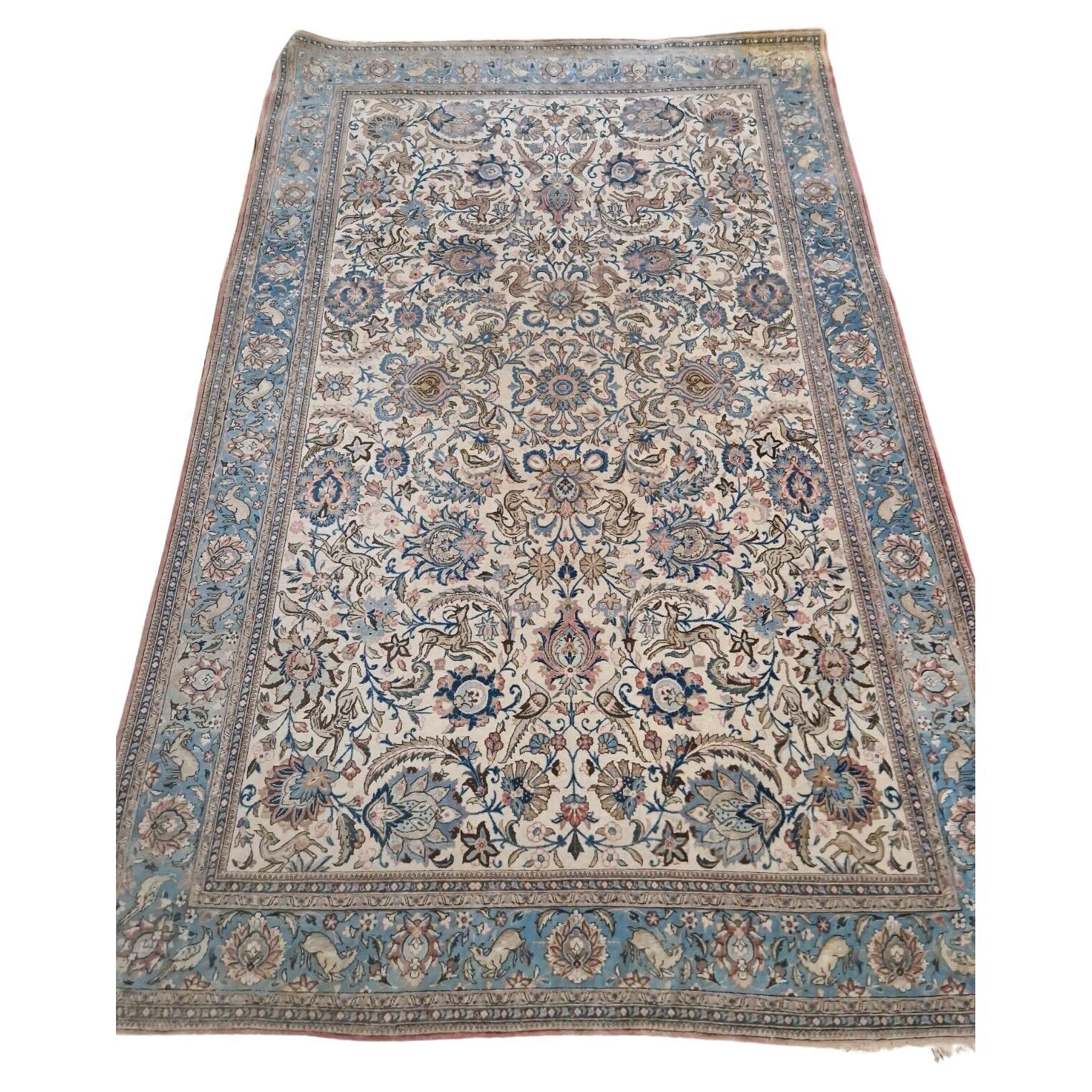 Persian Rug from the city of Ghom 355 X 232 cm Wool and Silk For Sale 10