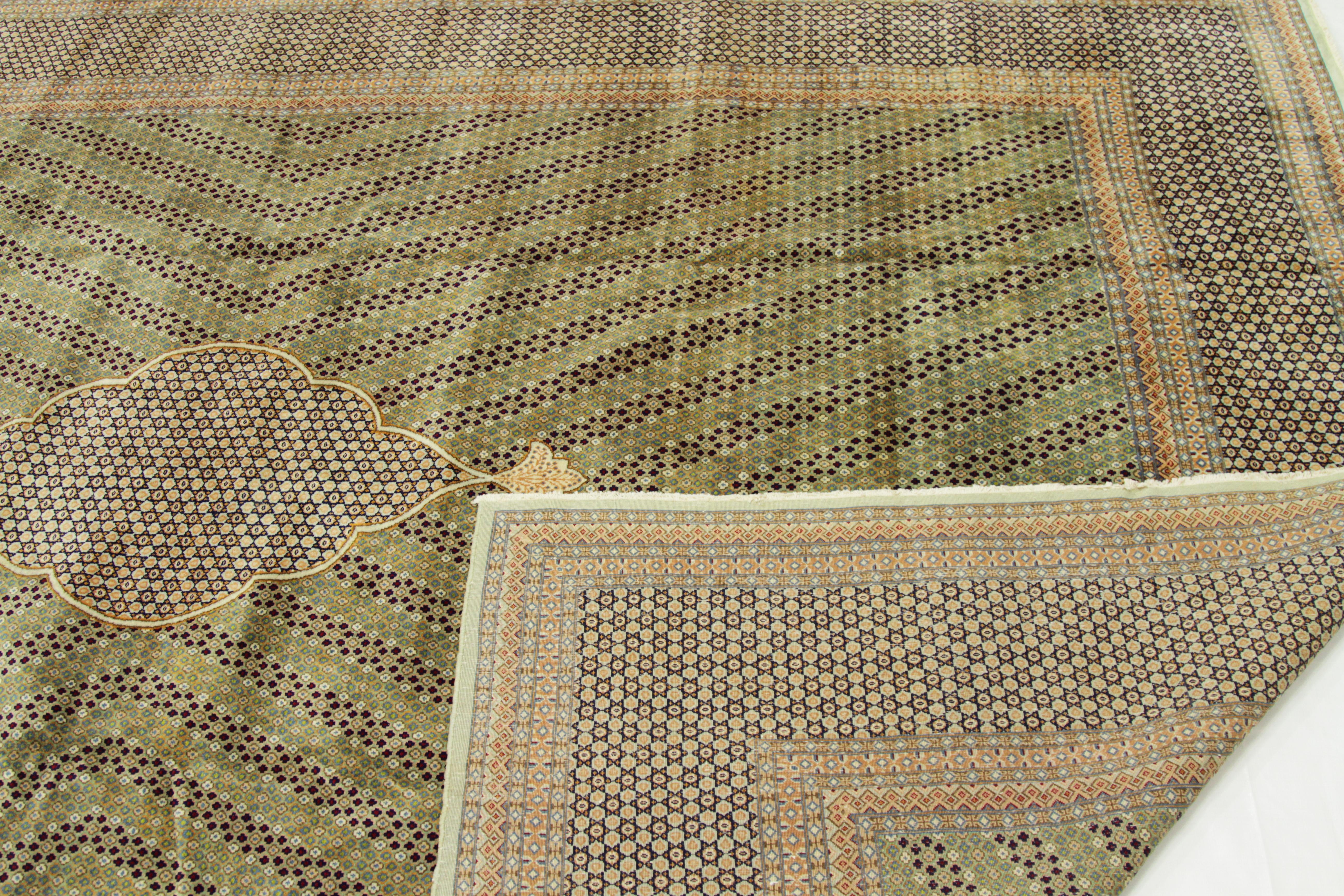 Hand-Knotted Antique Persian Rug Handwoven in the 1920s Using the Finest Wool & the Best Dye For Sale
