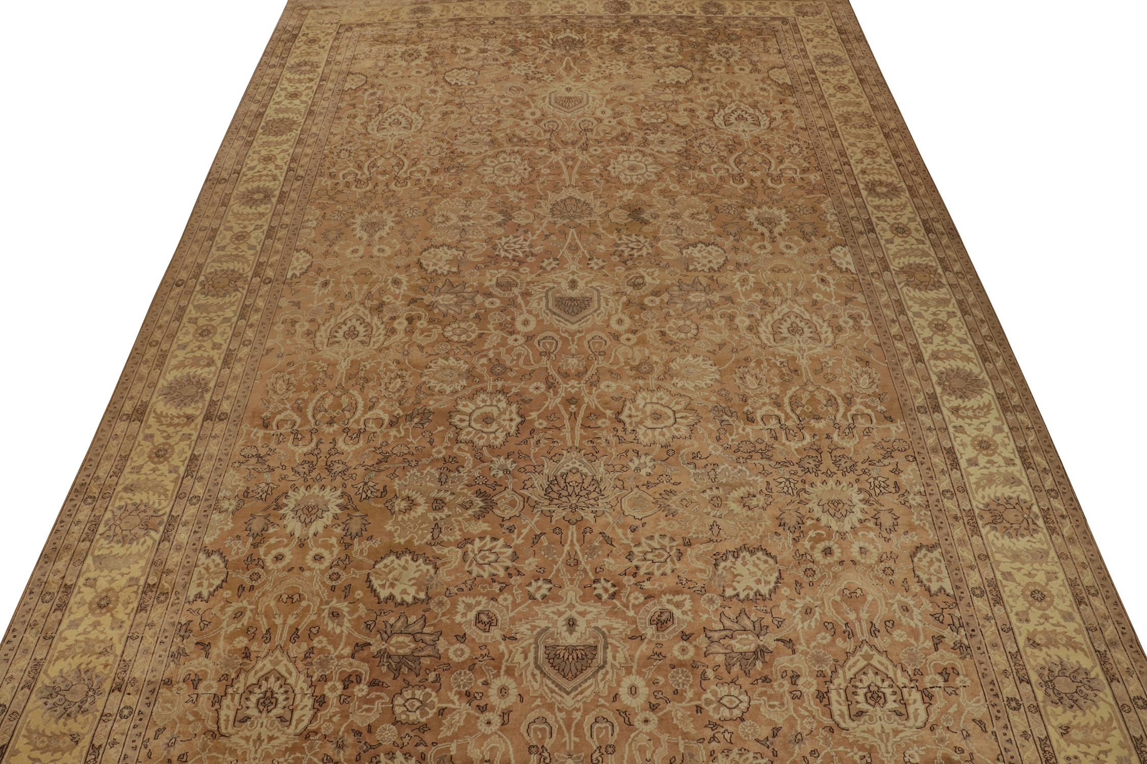 Rug & Kilim presents a rare antique 13x25 Persian rug with their latest curation of iconic classics. Hand-knotted in wool circa 1920-1930.

On the Design:

This all over pattern exemplifies rich Persian grandeur in its elaborate beige-brown and