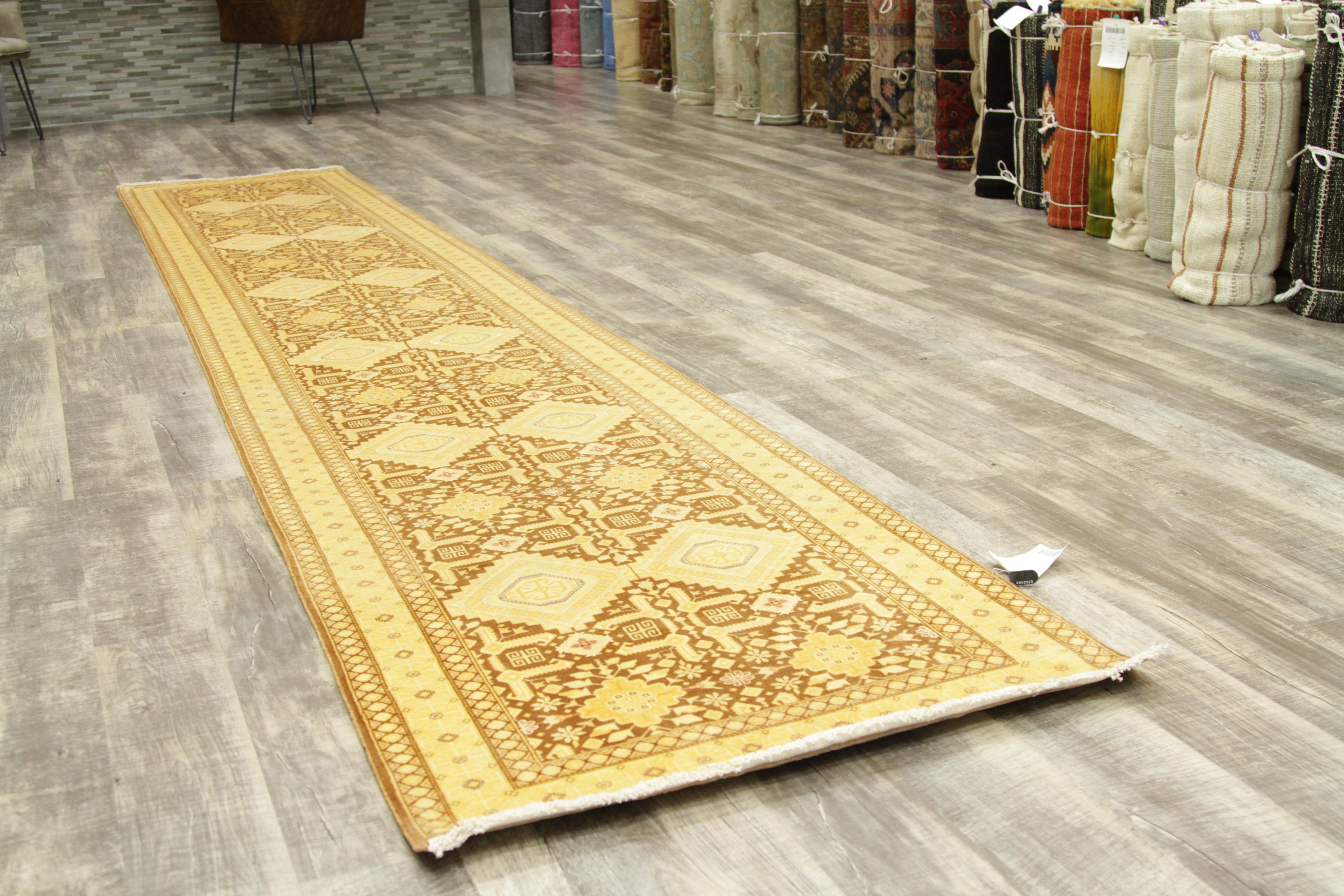 Antique Persian Rug in Tabriz Design with Gold & Brown Color Palette, circa 1940 For Sale 8