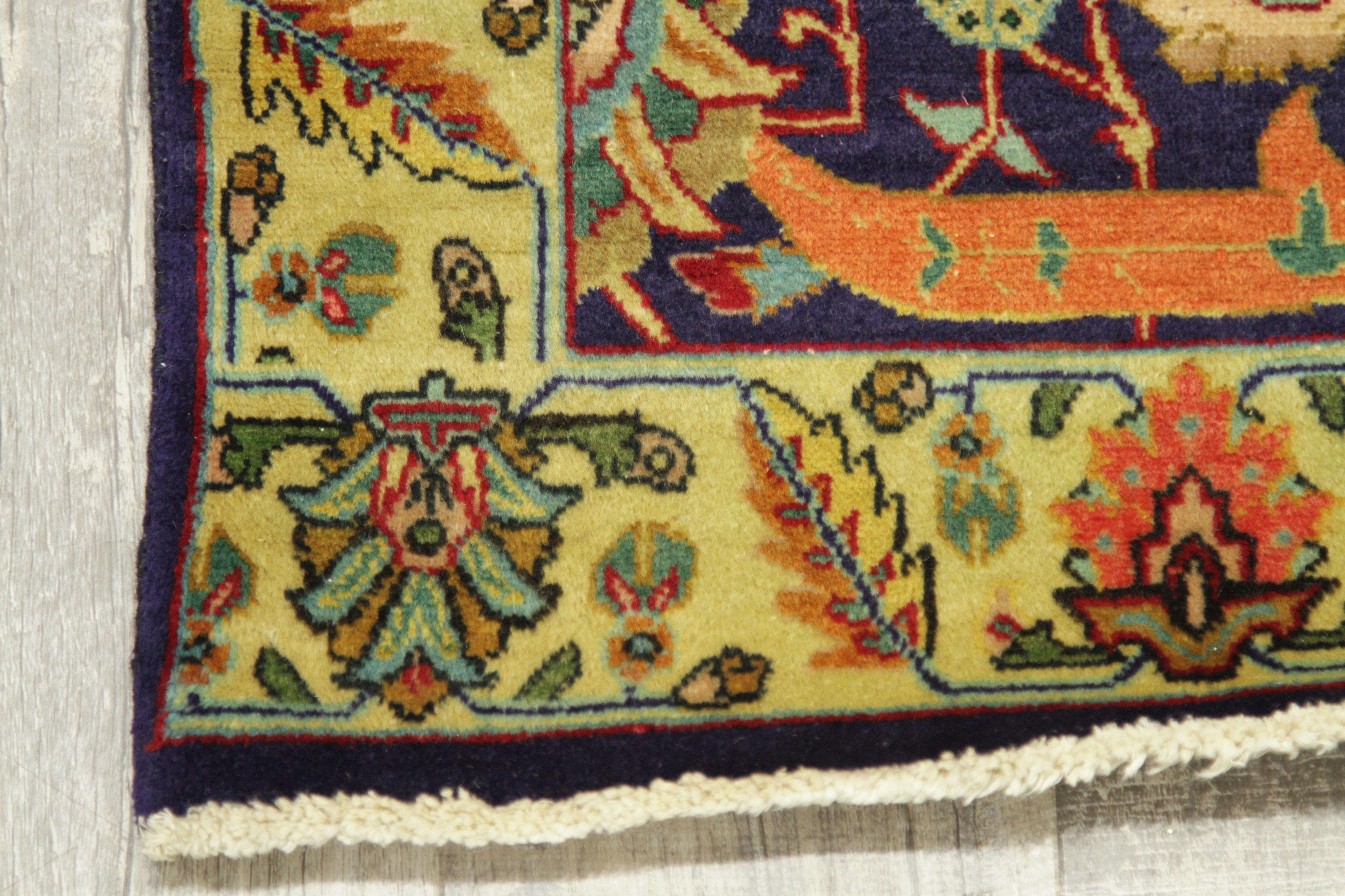 Special Twin Antique Persian Rug in Ornate Tabriz Design Circa 1950’s For Sale 10