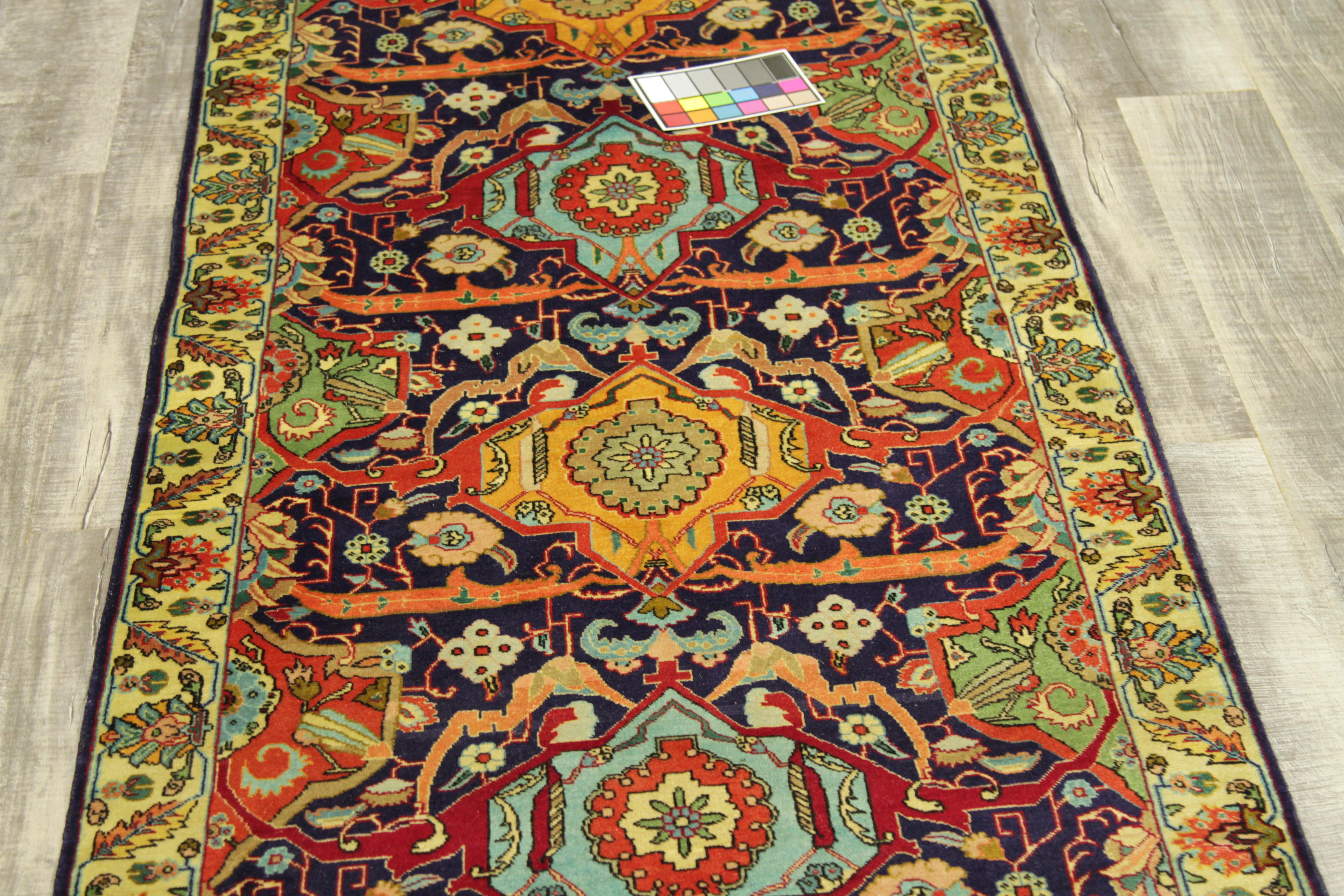 Wool Special Twin Antique Persian Rug in Ornate Tabriz Design Circa 1950’s For Sale