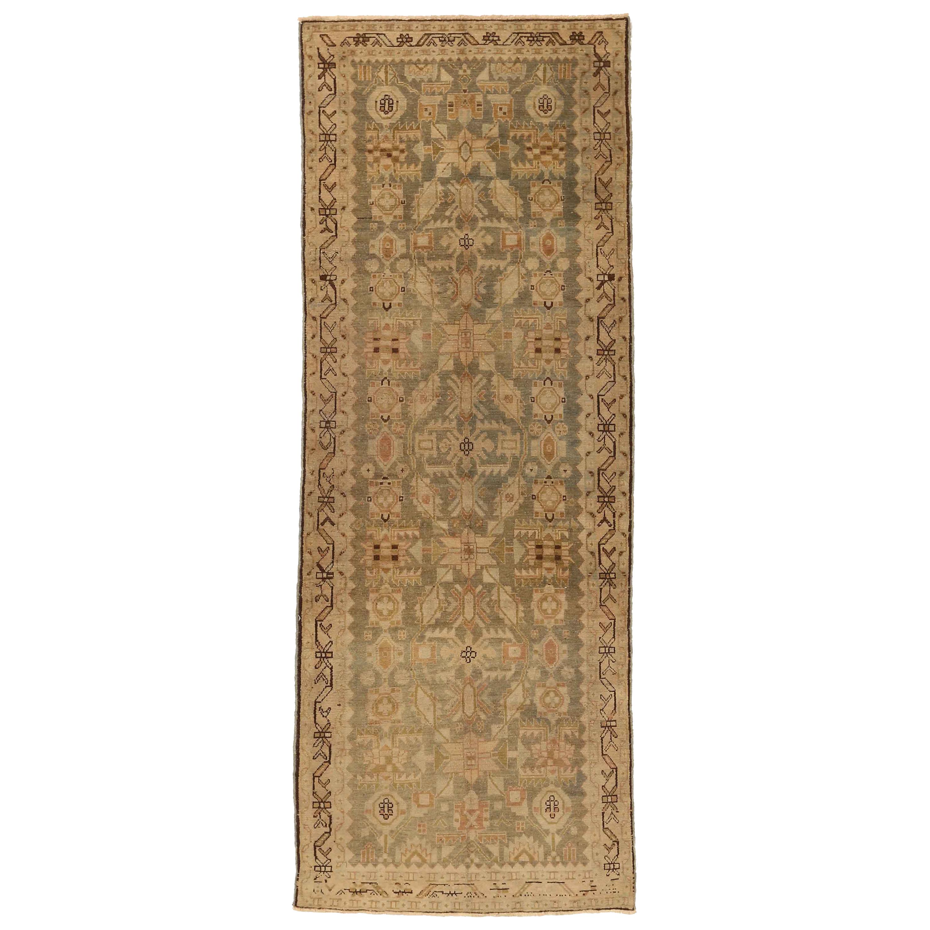 Antique Persian Rug Malayer Design with Classic Tribal Details, circa 1970s For Sale