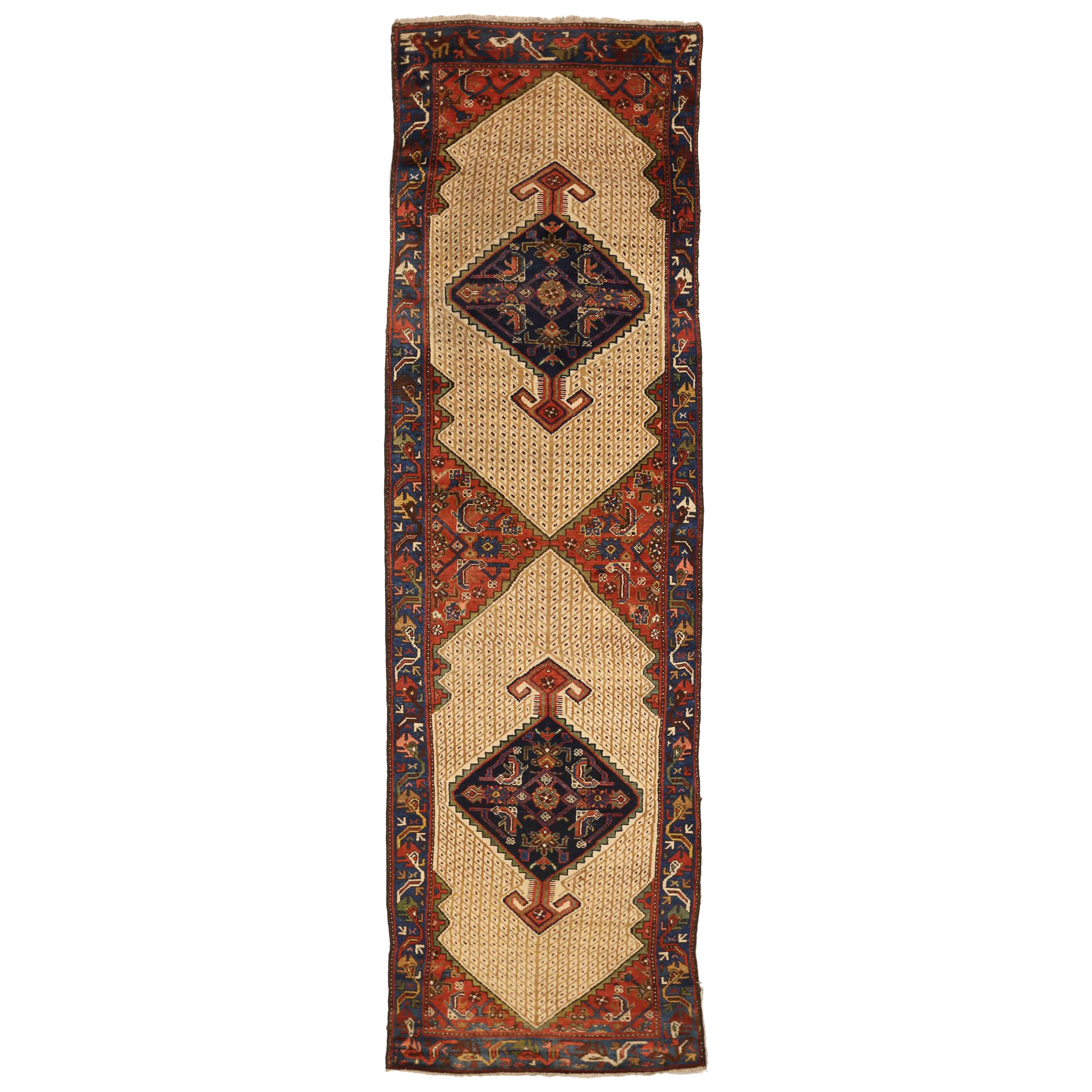 Antique Persian Rug Malayer Design with Fine Tribal Details, circa 1920s