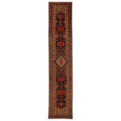 Antiker persischer Teppich im Malayer-Design mit geometrischen Mustern, um 1910